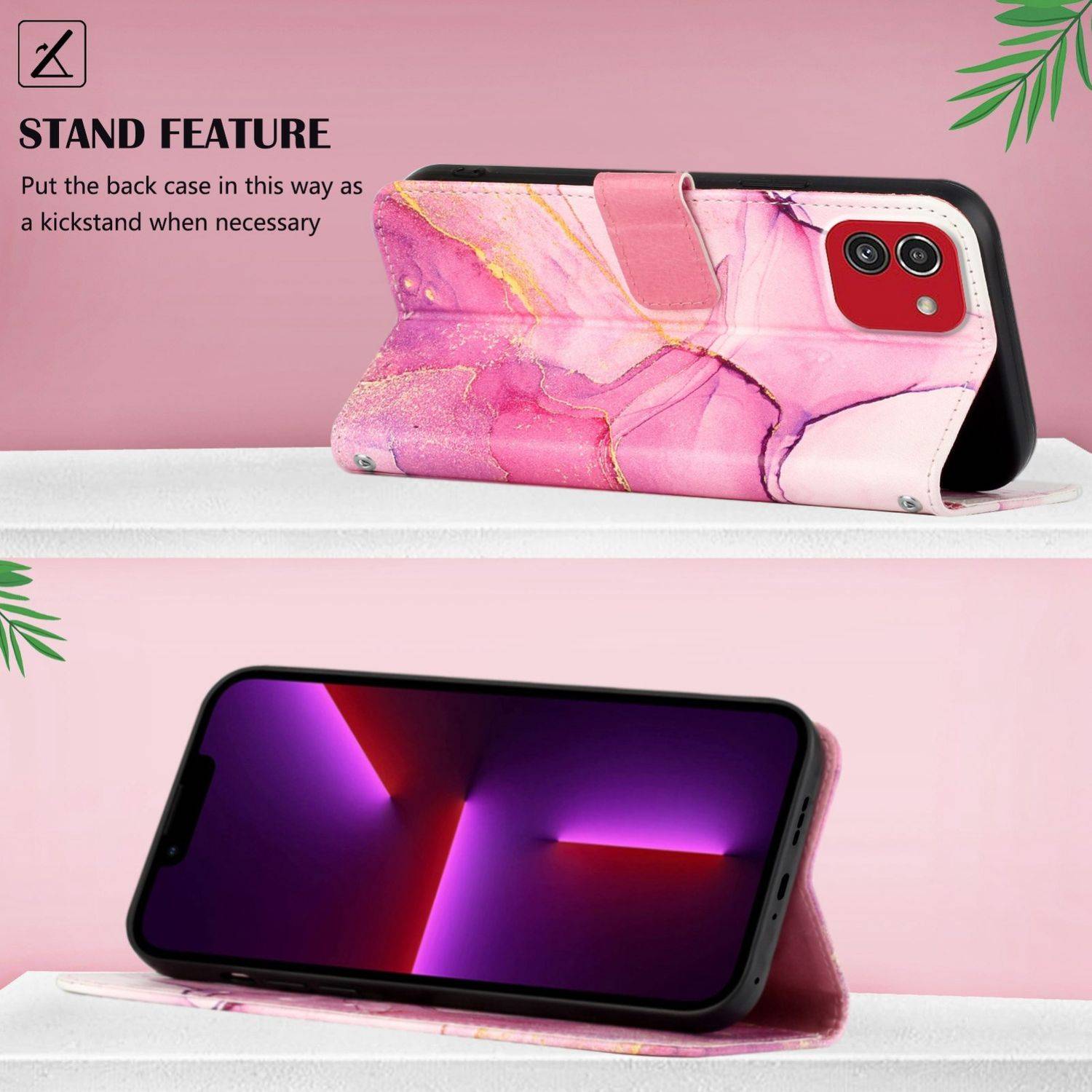 Hülle kompatibel mit Samsung Galaxy A03 Kunstleder Handyhülle - Handy Case Motiv 1