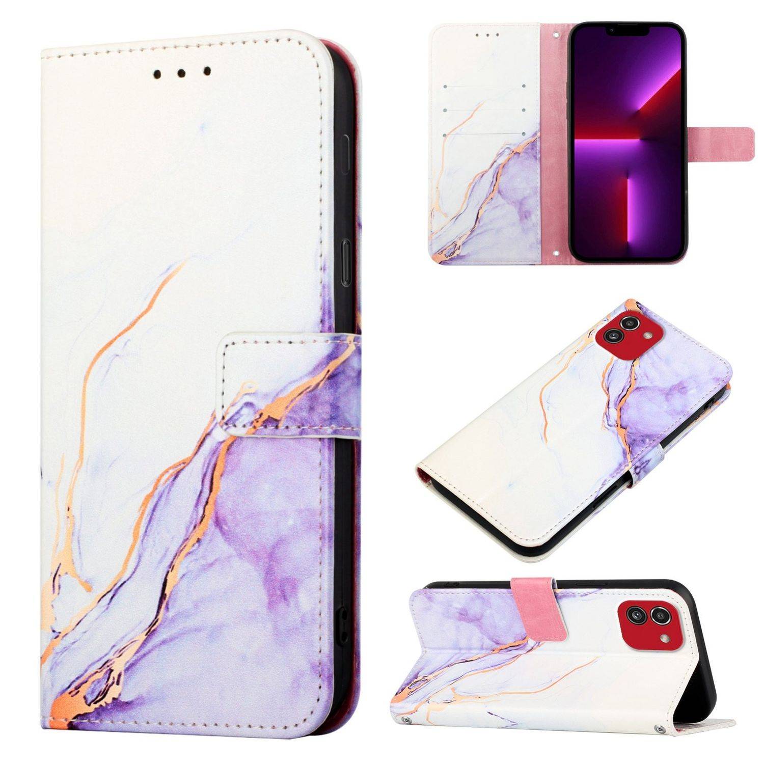 Hülle kompatibel mit Samsung Galaxy A03 Kunstleder Handyhülle - Handy Case Motiv 5