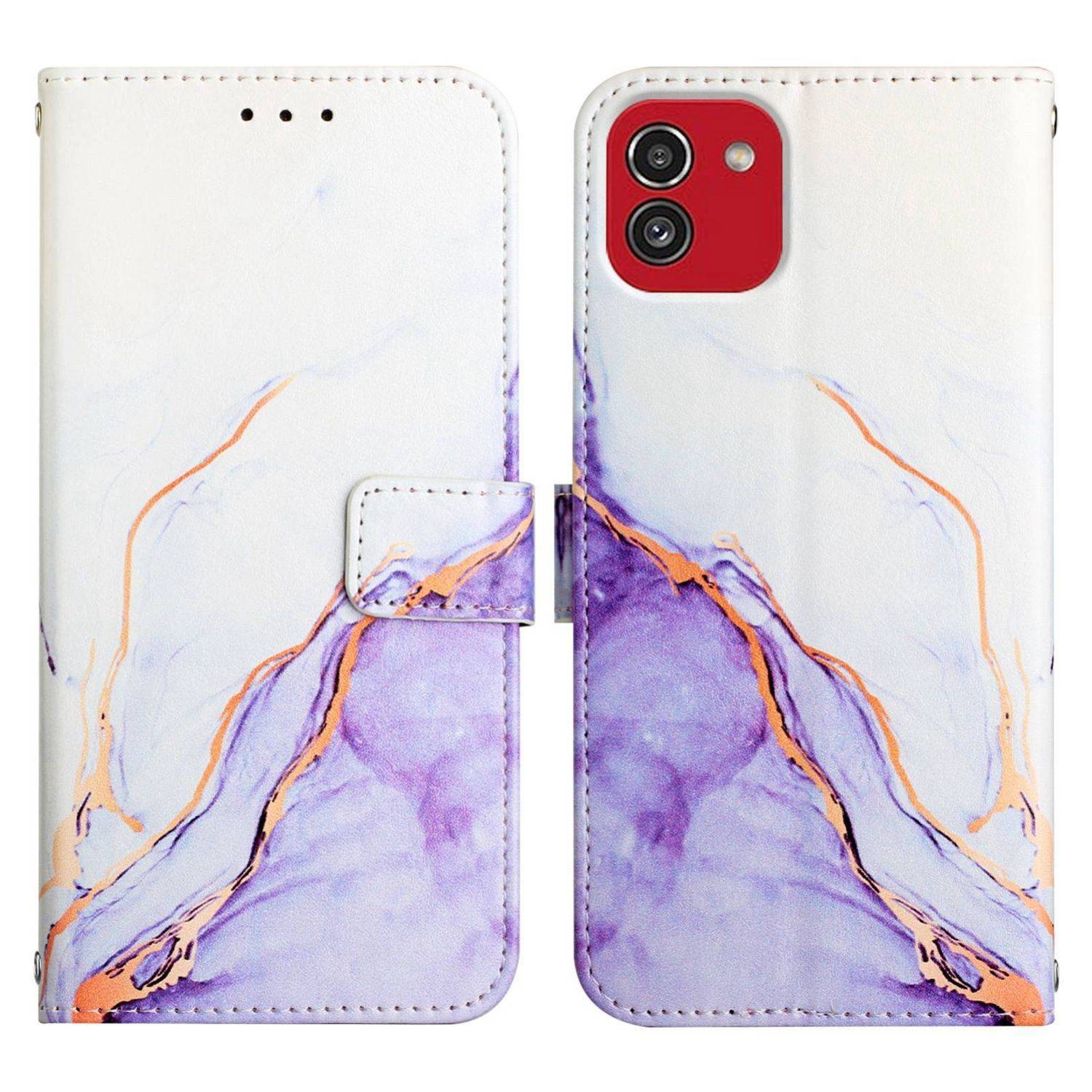 Hülle kompatibel mit Samsung Galaxy A03 Kunstleder Handyhülle - Handy Case Motiv 5