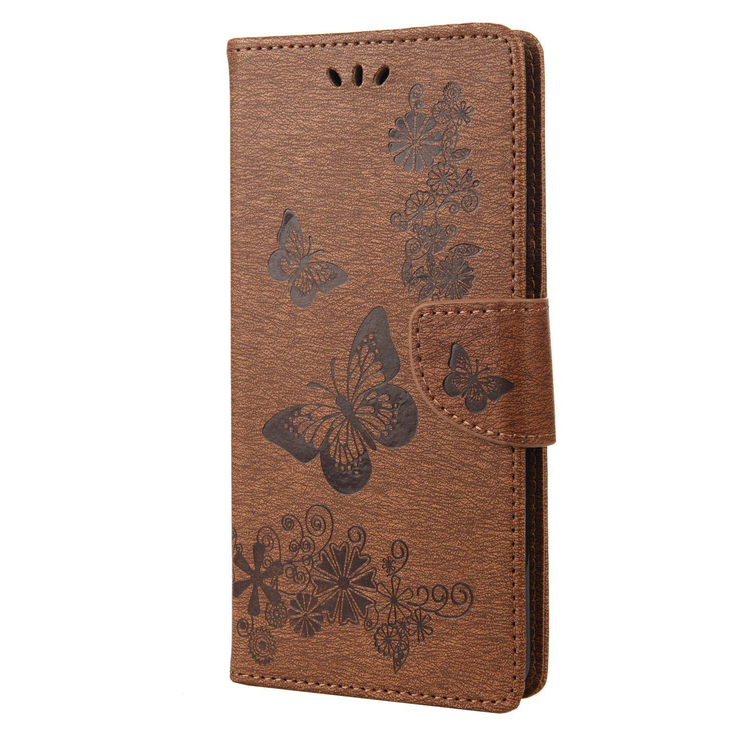 Hülle kompatibel mit Motorola Moto G22 Kunstleder Handyhülle - Handy Case Braun