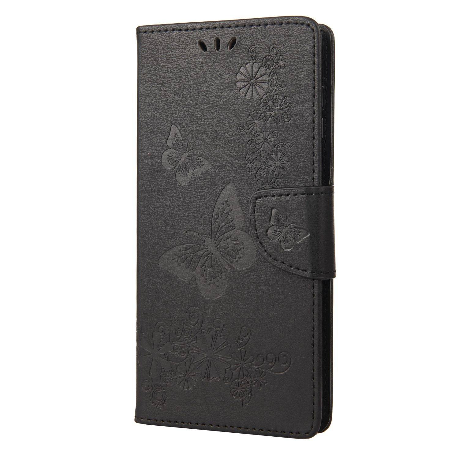 Hülle kompatibel mit Motorola Moto G22 Kunstleder Handyhülle - Handy Case Schwarz