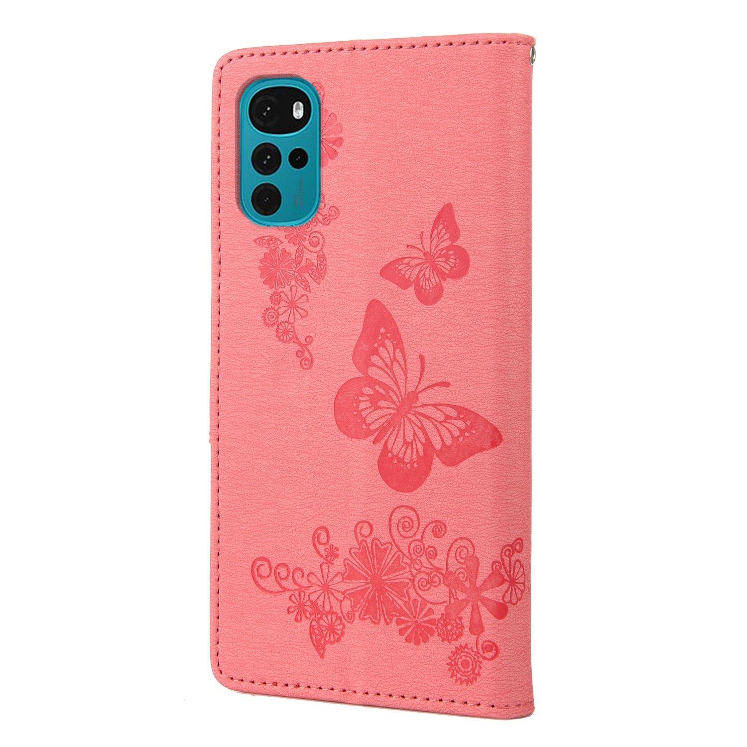 Hülle kompatibel mit Motorola Moto G22 Kunstleder Handyhülle - Handy Case Rosa
