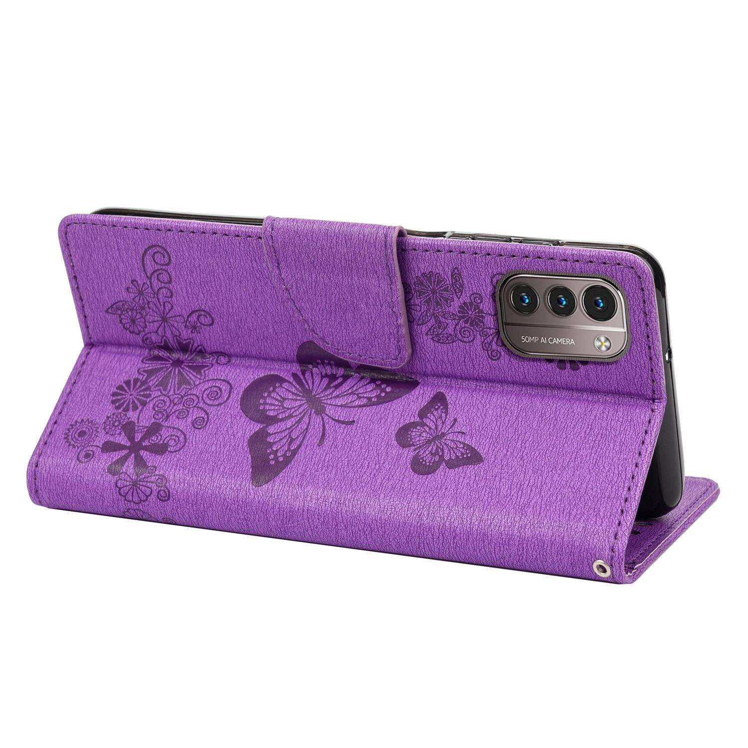 Hülle kompatibel mit Nokia G11 / G21 Kunstleder Handyhülle - Handy Case Lila