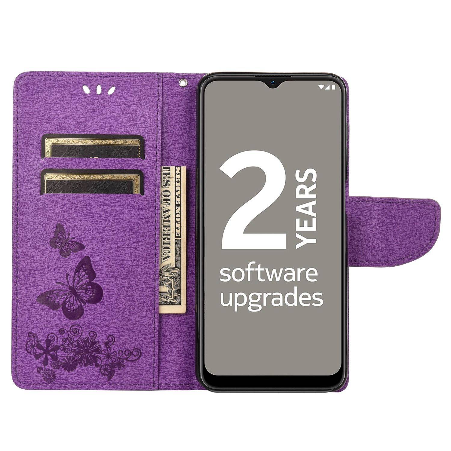 Hülle kompatibel mit Nokia G11 / G21 Kunstleder Handyhülle - Handy Case Lila