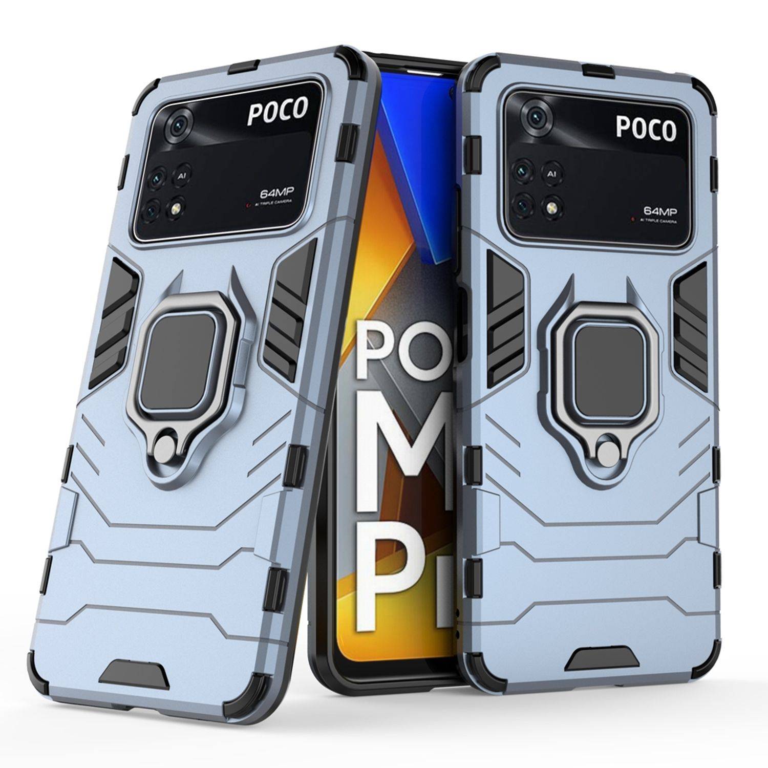 Hülle kompatibel mit Xiaomi Poco M4 Pro Kunststoff Soft Handyhülle - Handy Case Navy Blau