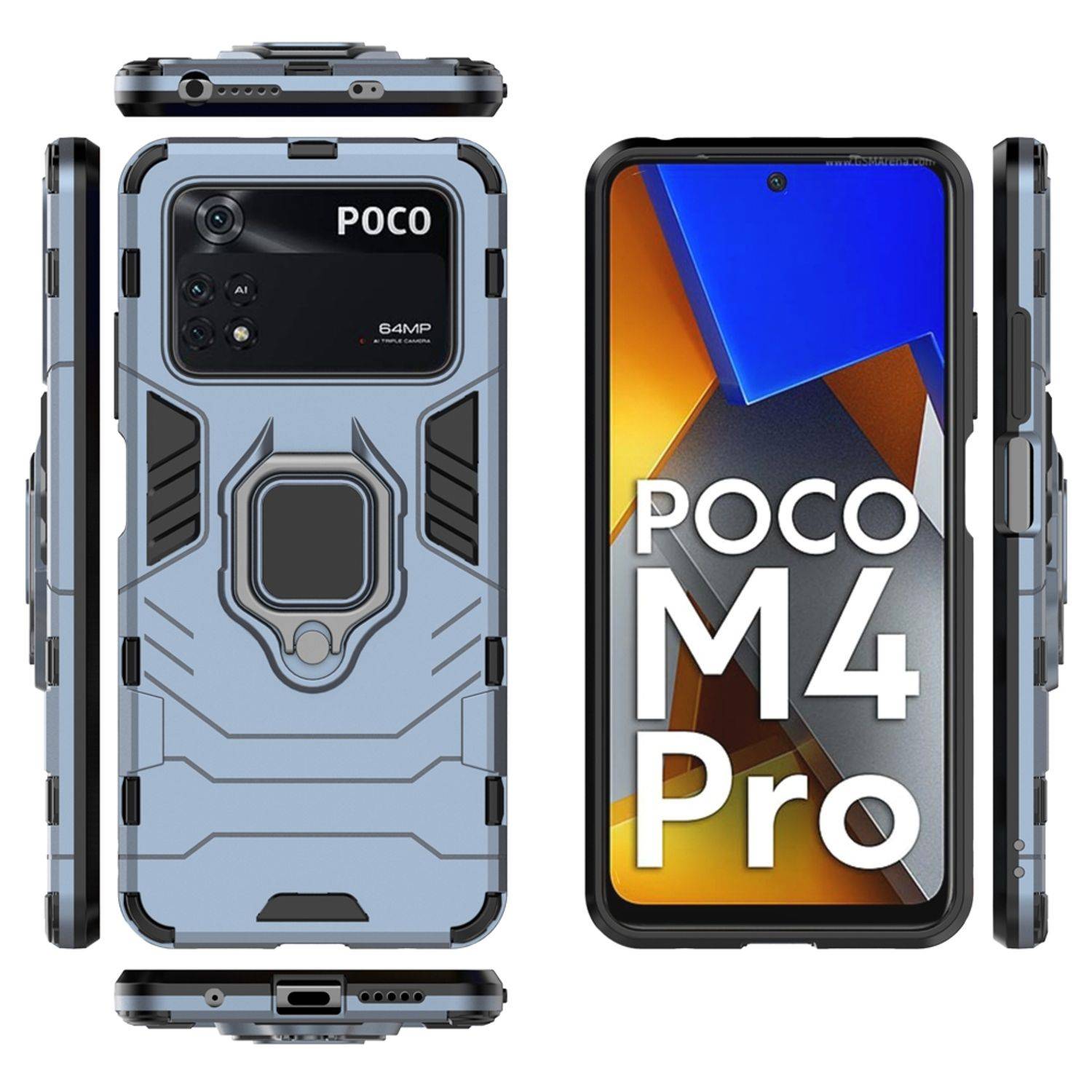 Hülle kompatibel mit Xiaomi Poco M4 Pro Kunststoff Soft Handyhülle - Handy Case Navy Blau