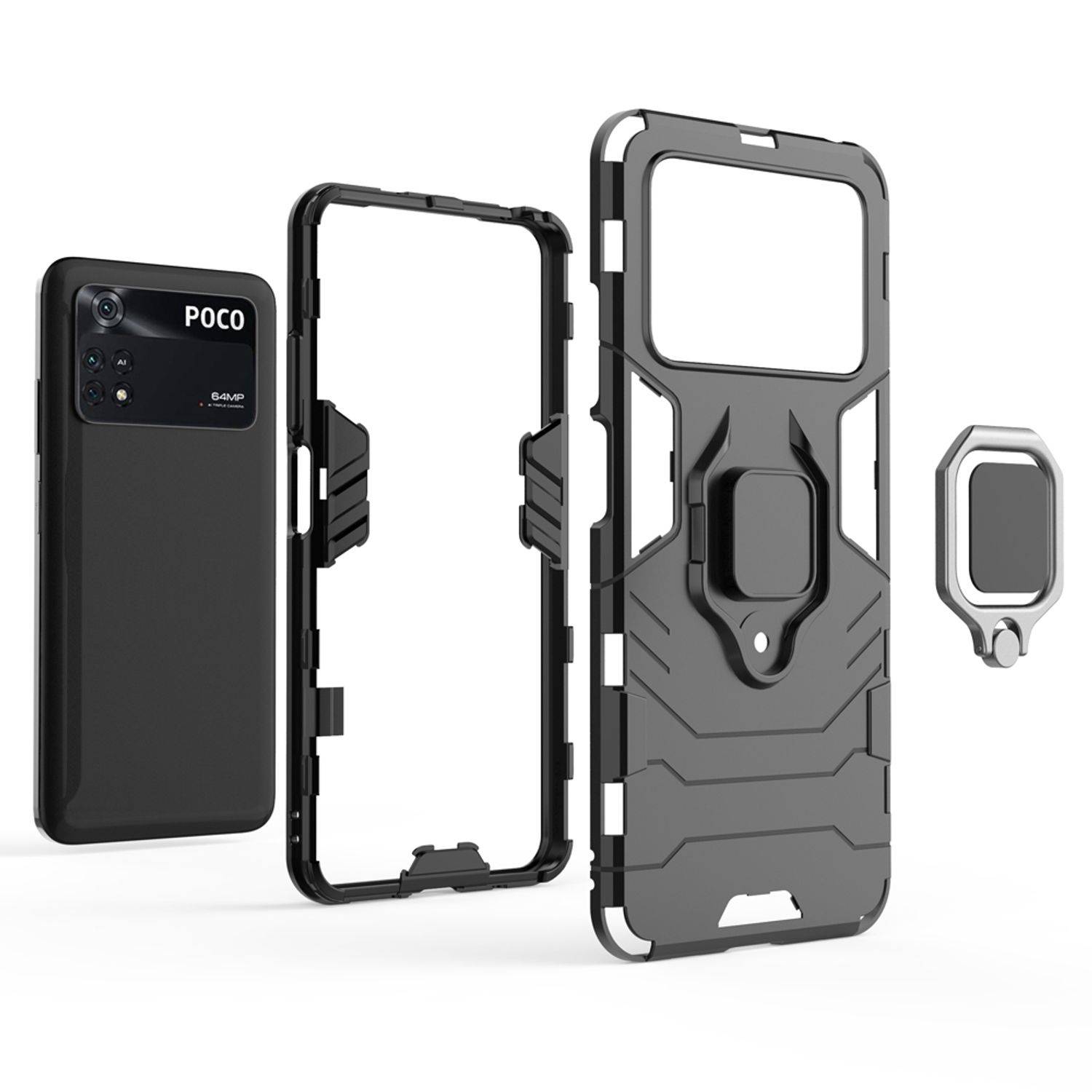 Hülle kompatibel mit Xiaomi Poco M4 Pro Kunststoff Soft Handyhülle - Handy Case Navy Blau