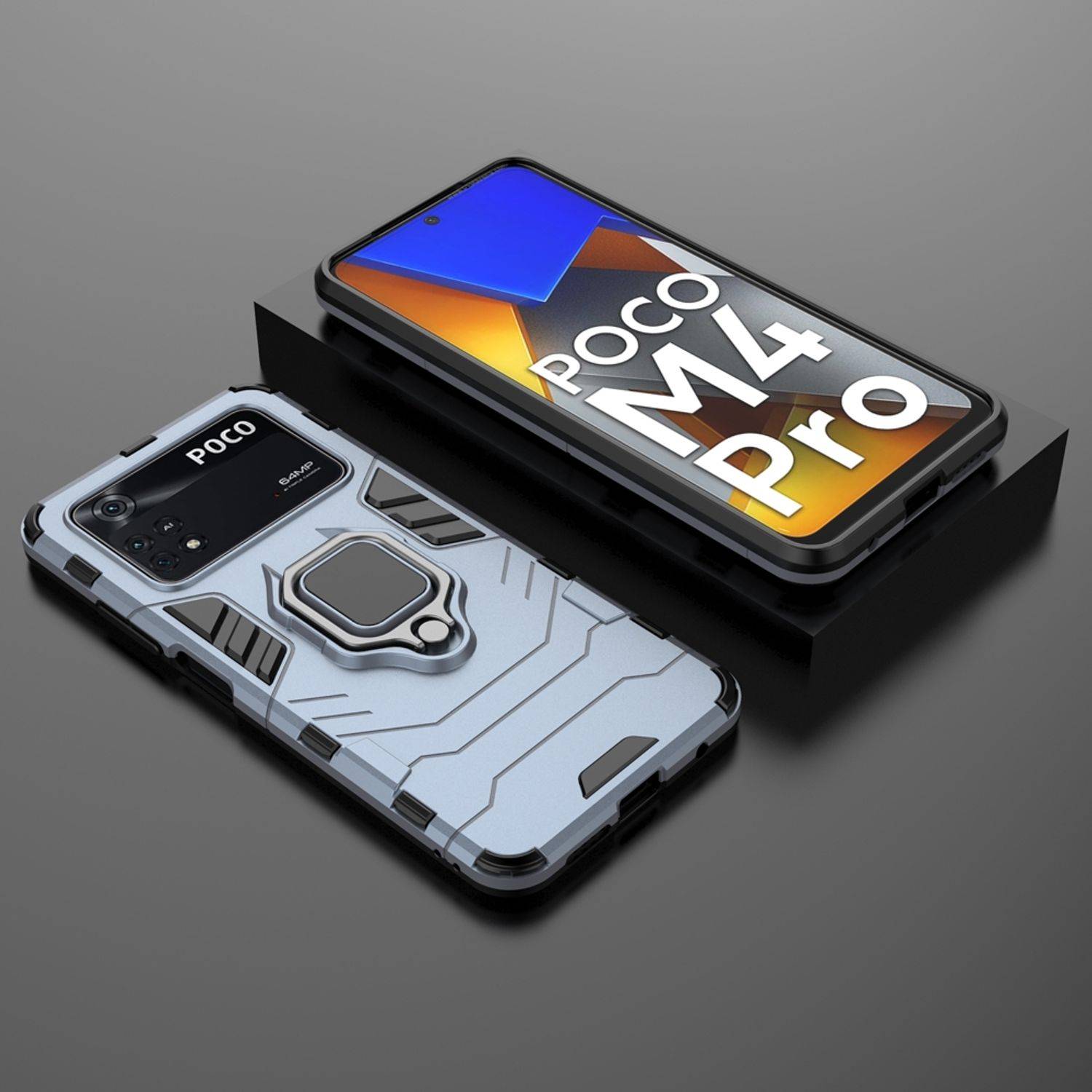 Hülle kompatibel mit Xiaomi Poco M4 Pro Kunststoff Soft Handyhülle - Handy Case Navy Blau