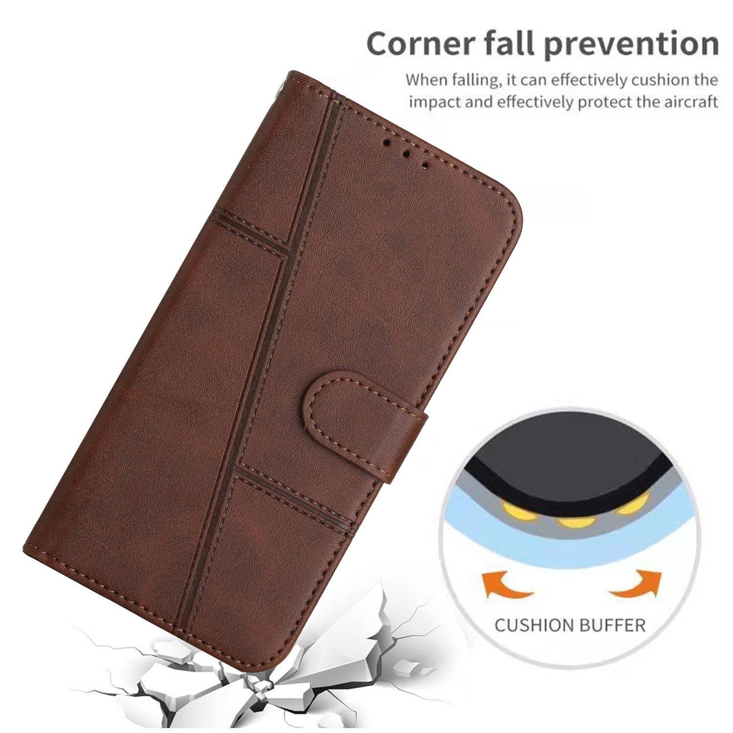 Hülle kompatibel mit Sony Xperia 10 III Kunstleder Handyhülle - Handy Case Braun