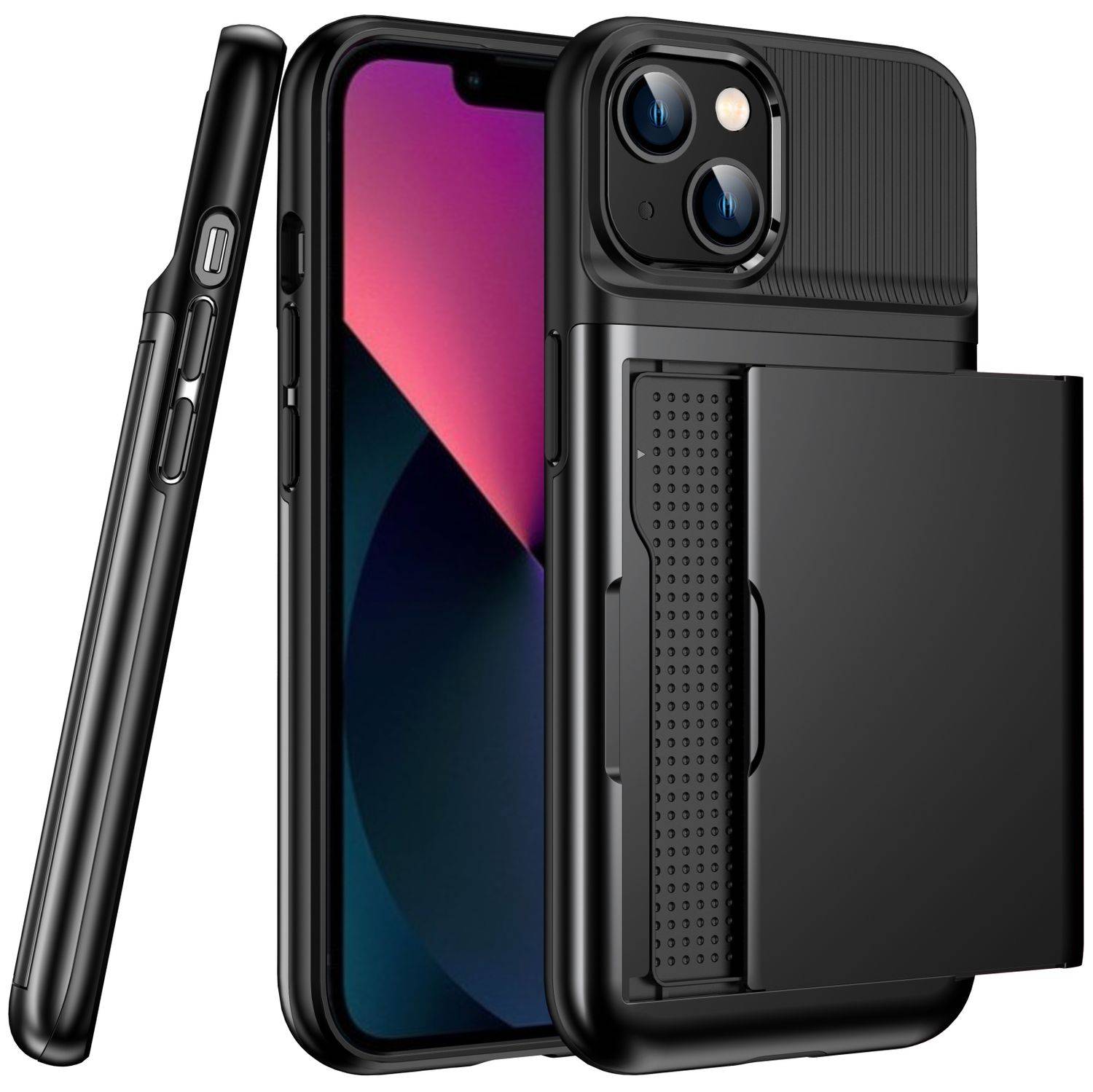 Hülle kompatibel mit Apple iPhone 13 Kunststoff Soft Handyhülle - Handy Case Schwarz