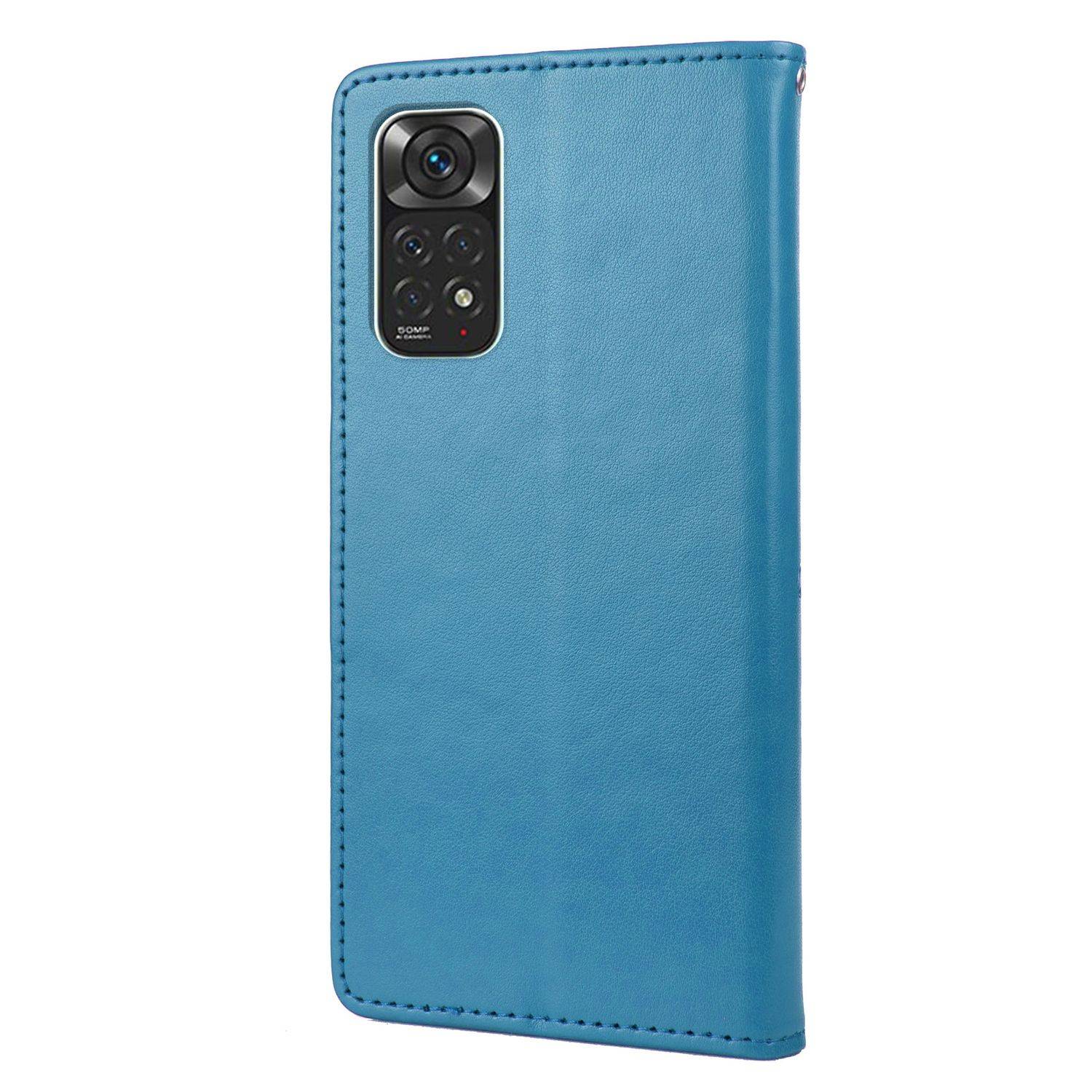Hülle kompatibel mit Xiaomi Redmi Note 11 / Note 11S Global Kunstleder Handyhülle - Handy Case Blau