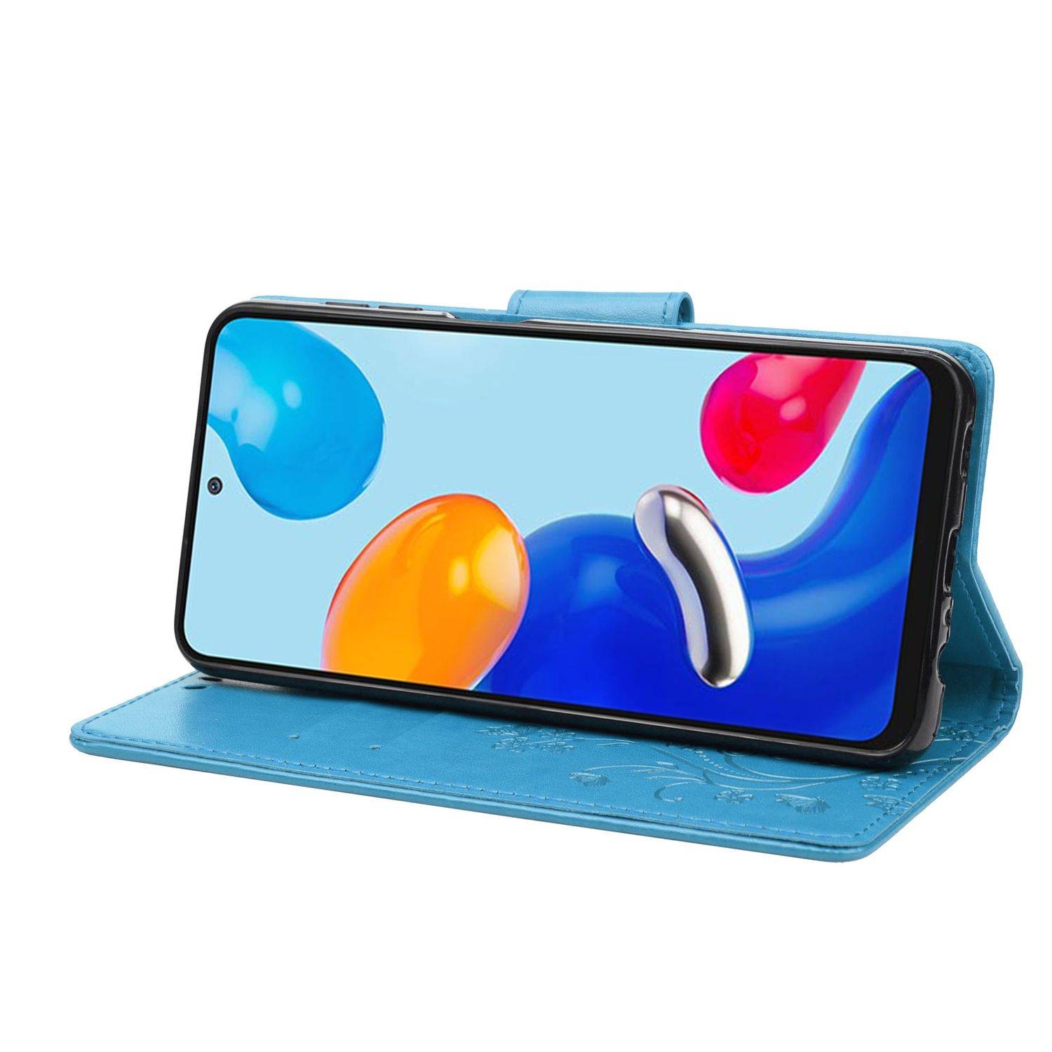 Hülle kompatibel mit Xiaomi Redmi Note 11 / Note 11S Global Kunstleder Handyhülle - Handy Case Blau
