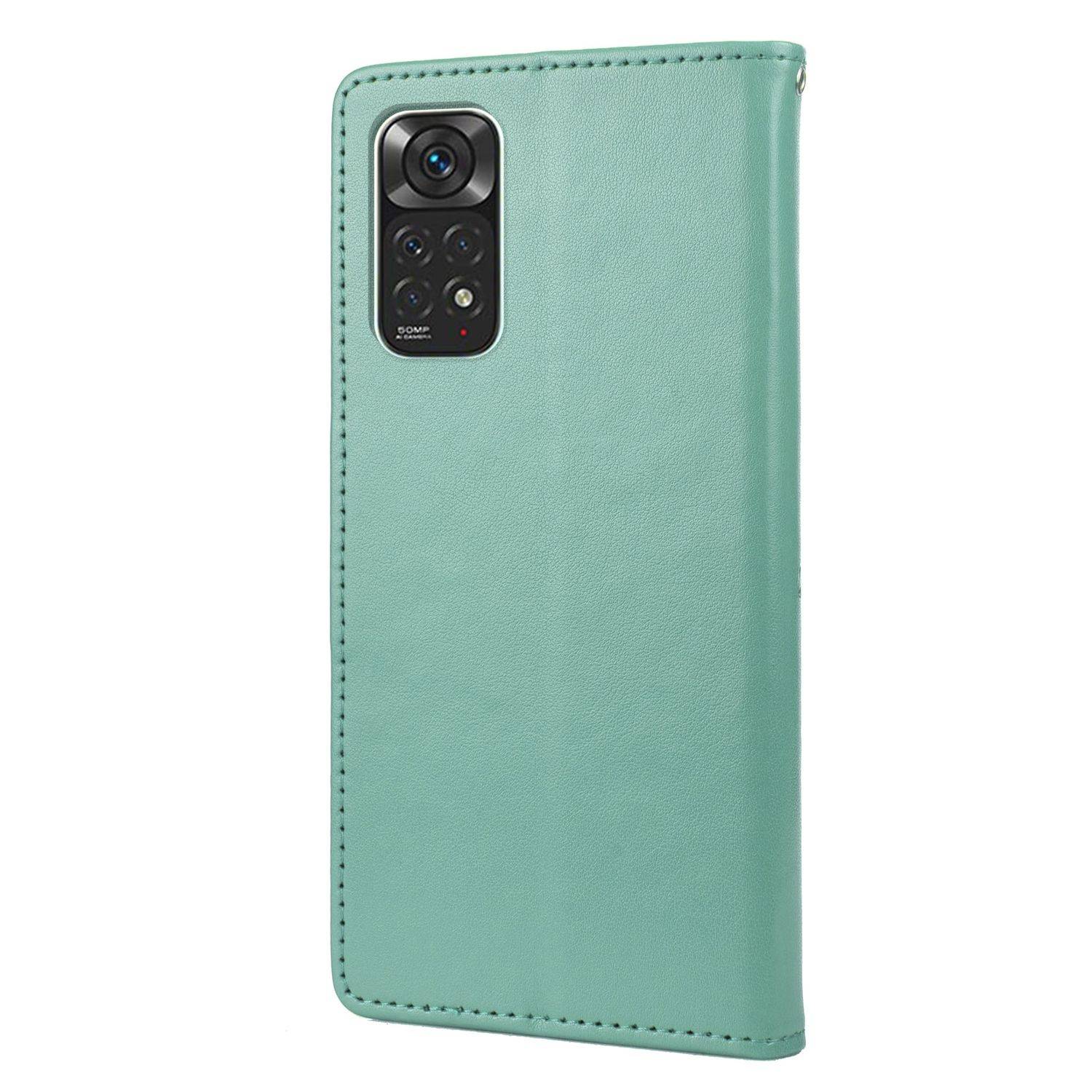 Hülle kompatibel mit Xiaomi Redmi Note 11 / Note 11S Global Kunstleder Handyhülle - Handy Case Grün