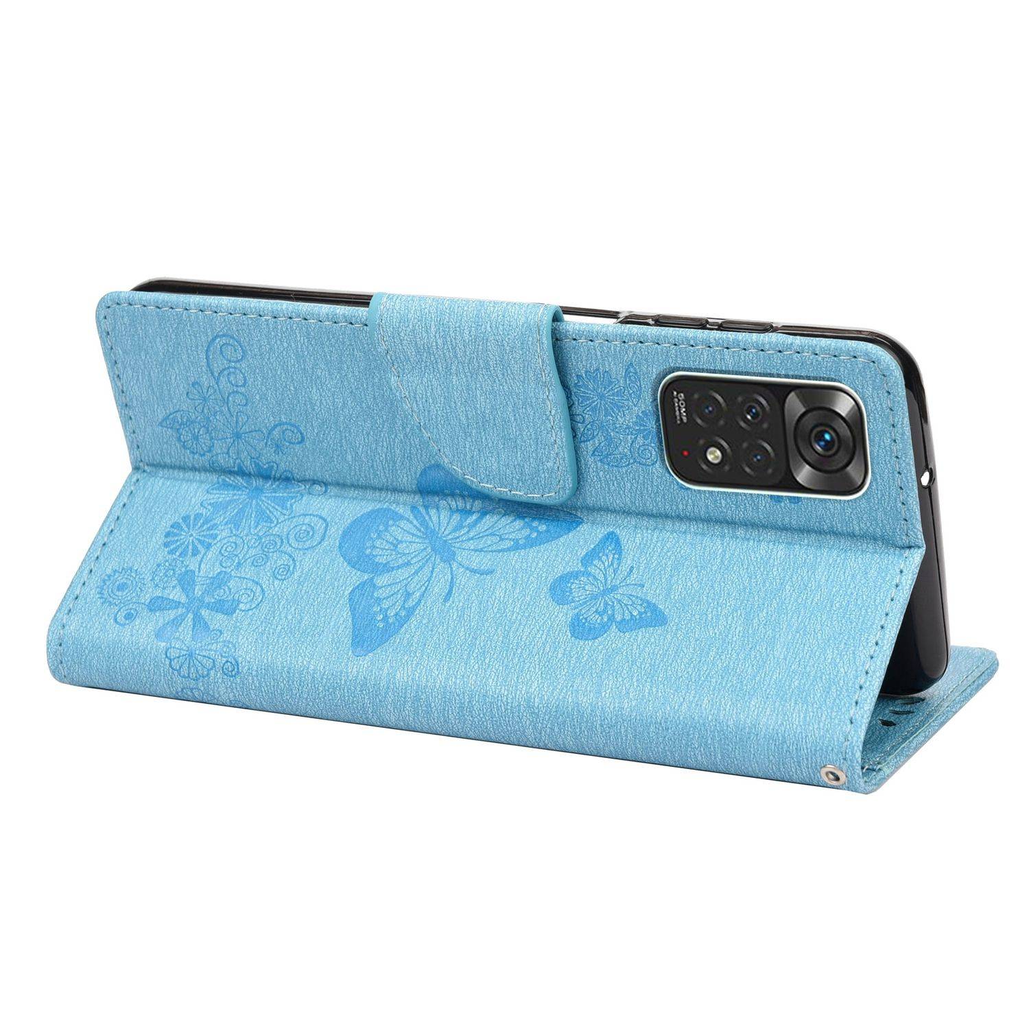 Hülle kompatibel mit Xiaomi Redmi Note 11 / Note 11S Global Kunstleder Handyhülle - Handy Case Blau
