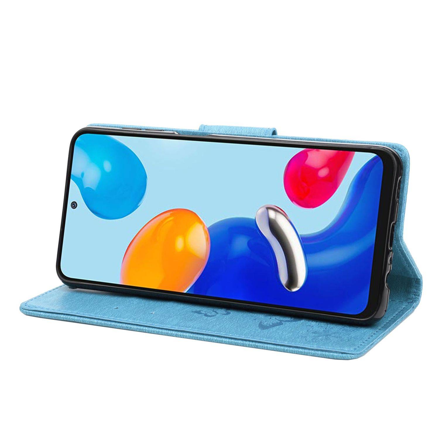Hülle kompatibel mit Xiaomi Redmi Note 11 / Note 11S Global Kunstleder Handyhülle - Handy Case Blau