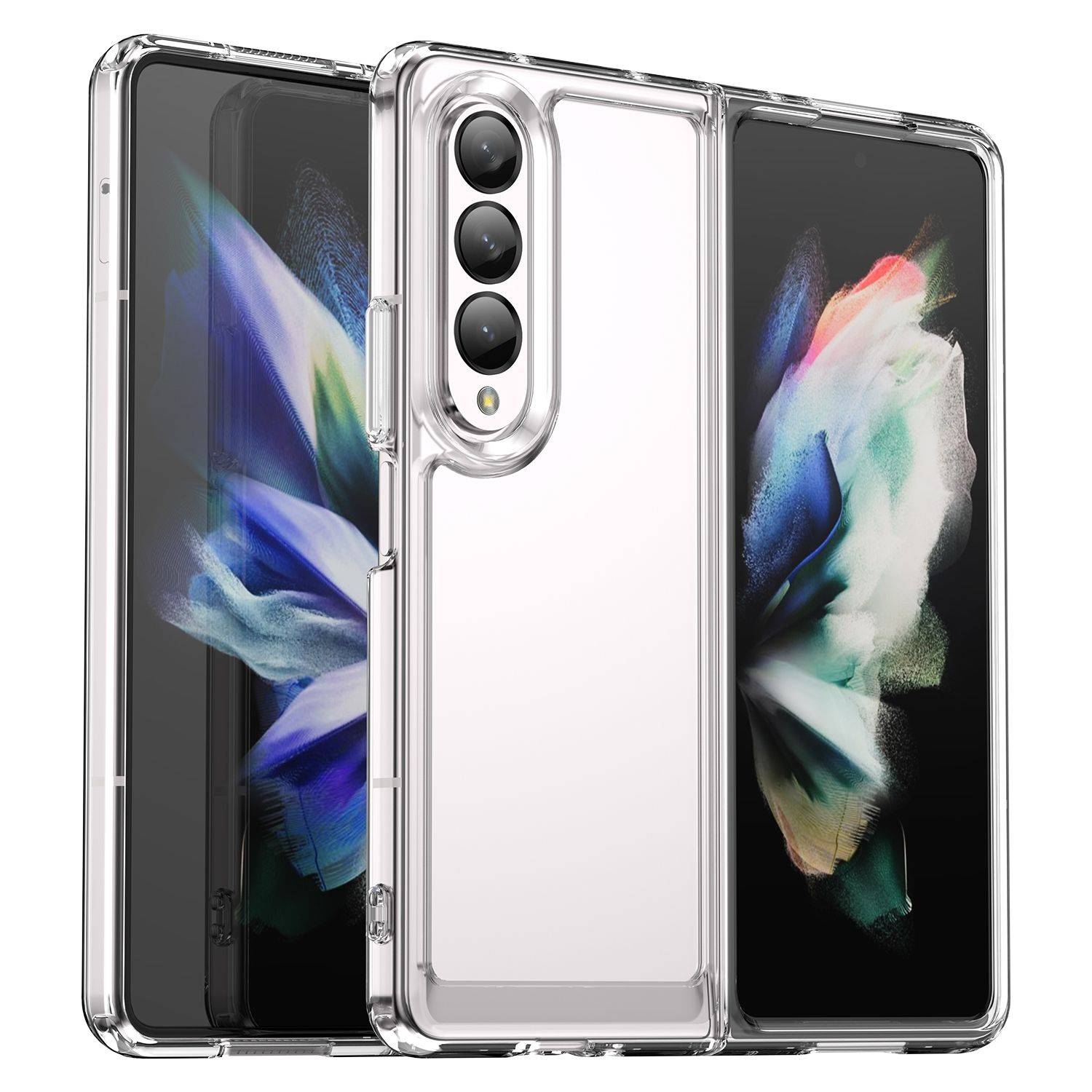 Hülle kompatibel mit Samsung Galaxy Z Fold4 5G Kunststoff Soft Handyhülle - Handy Case Transparent