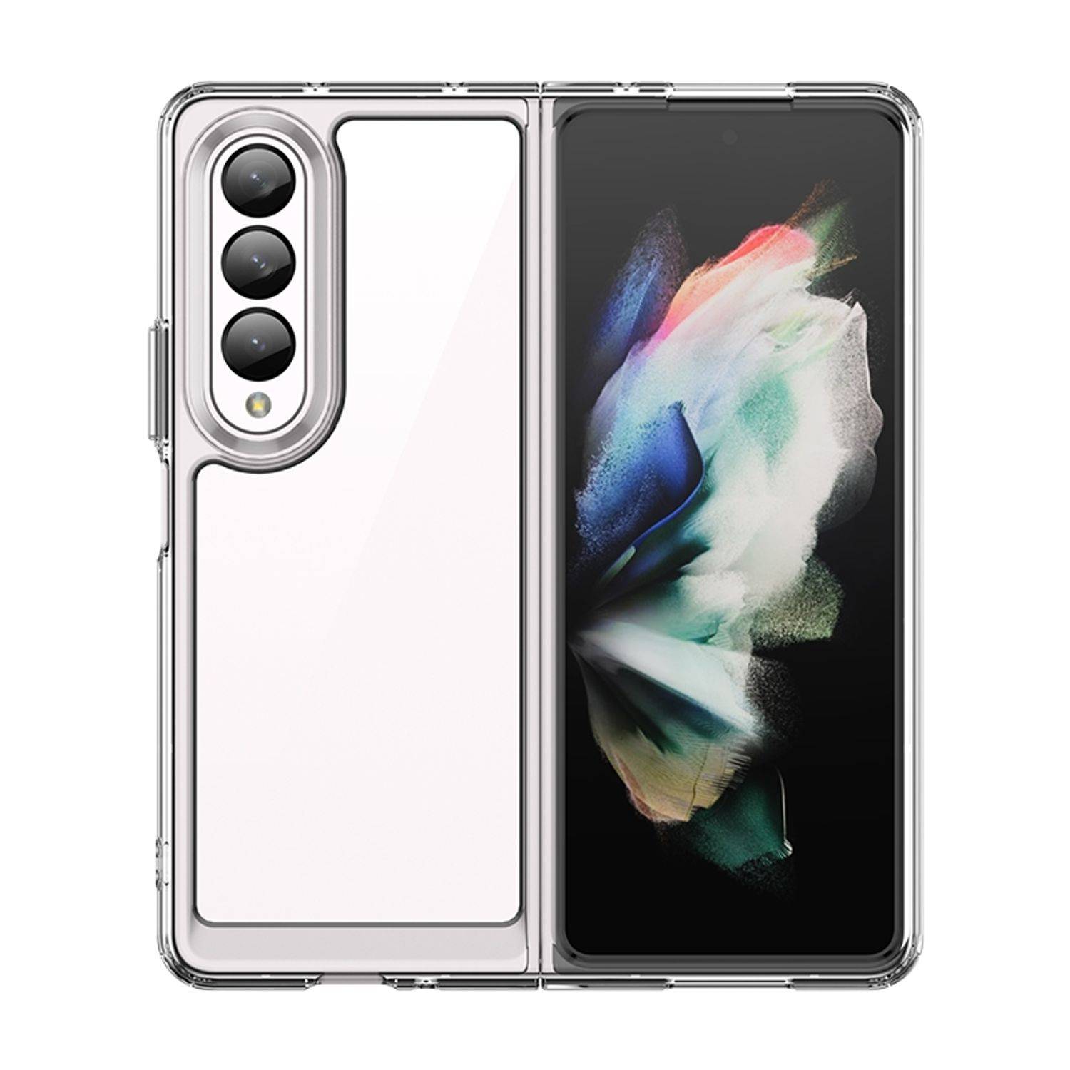 Hülle kompatibel mit Samsung Galaxy Z Fold4 5G Kunststoff Soft Handyhülle - Handy Case Transparent