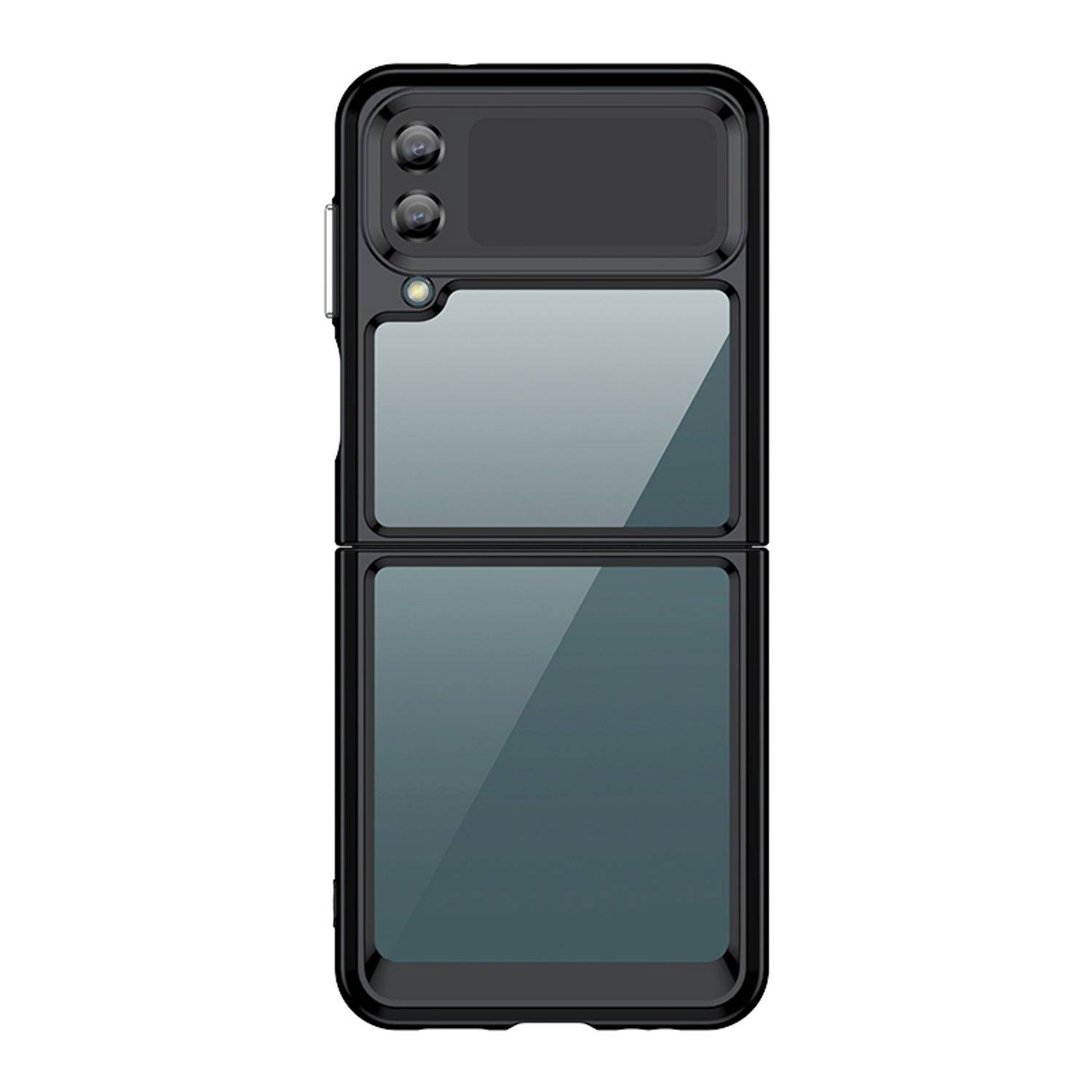 Hülle kompatibel mit Samsung Galaxy Z Flip4 5G Kunststoff Soft Handyhülle - Handy Case Schwarz