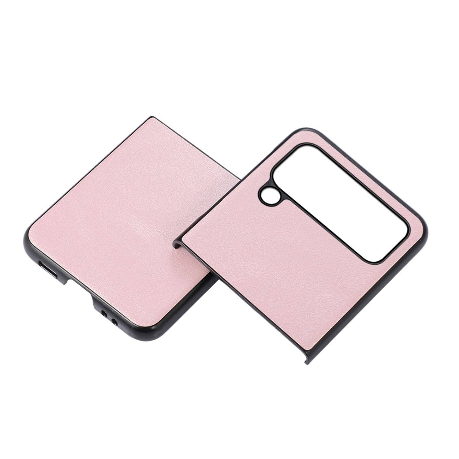 Hülle kompatibel mit Samsung Galaxy Z Flip4 5G Kunststoff Soft Handyhülle - Handy Case Rosa