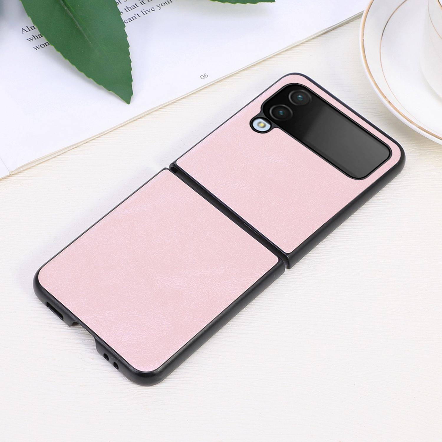 Hülle kompatibel mit Samsung Galaxy Z Flip4 5G Kunststoff Soft Handyhülle - Handy Case Rosa