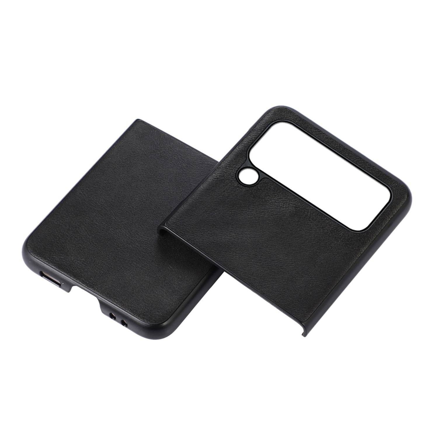 Hülle kompatibel mit Samsung Galaxy Z Flip4 5G Kunststoff Soft Handyhülle - Handy Case Schwarz