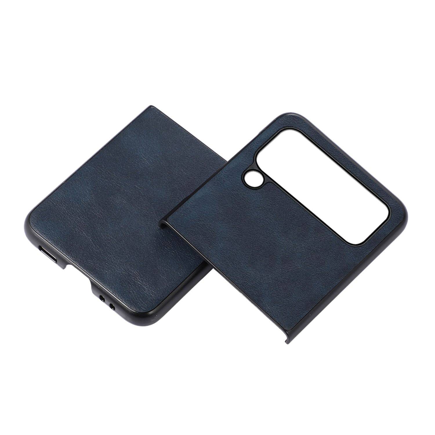 Hülle kompatibel mit Samsung Galaxy Z Flip4 5G Kunststoff Soft Handyhülle - Handy Case Blau