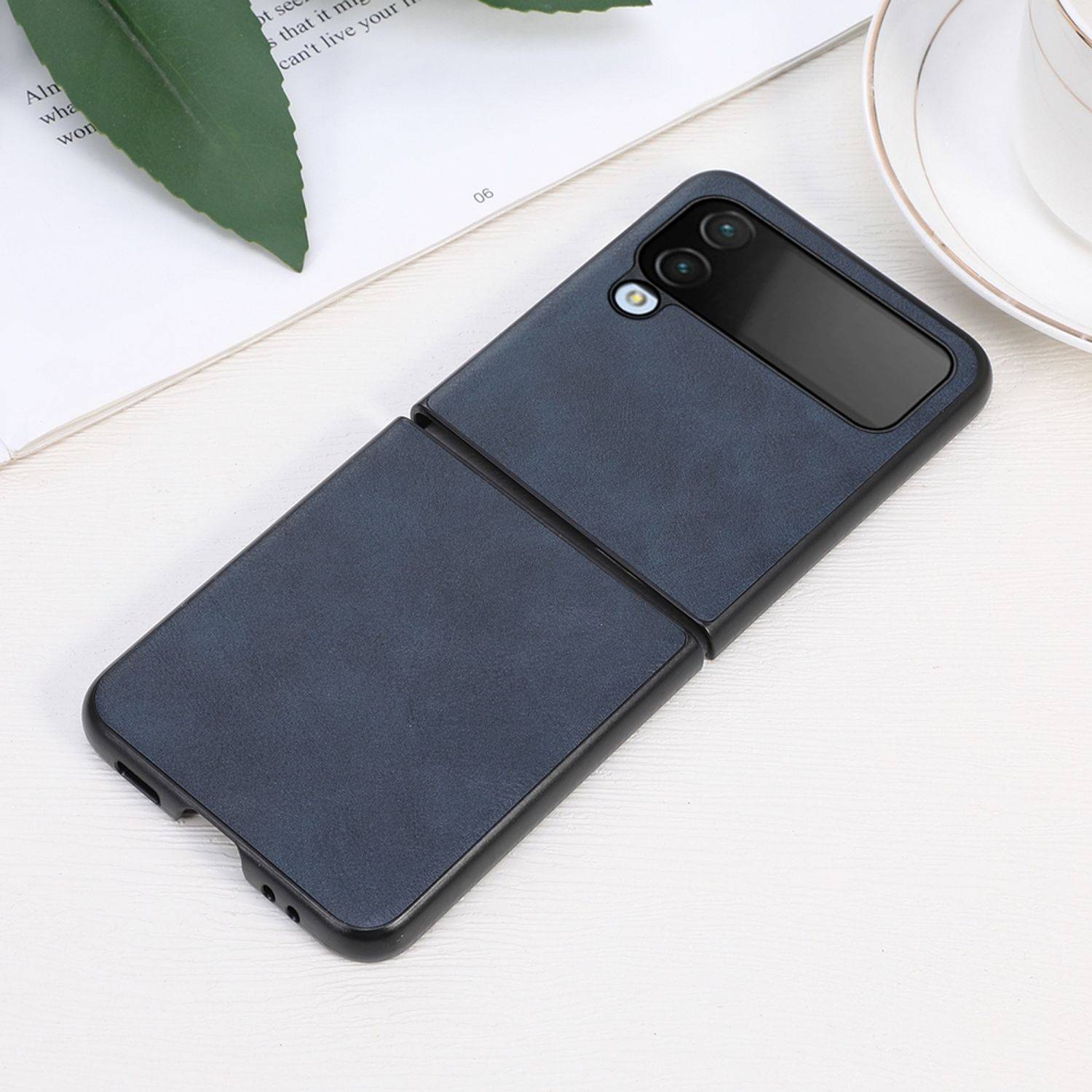 Hülle kompatibel mit Samsung Galaxy Z Flip4 5G Kunststoff Soft Handyhülle - Handy Case Blau