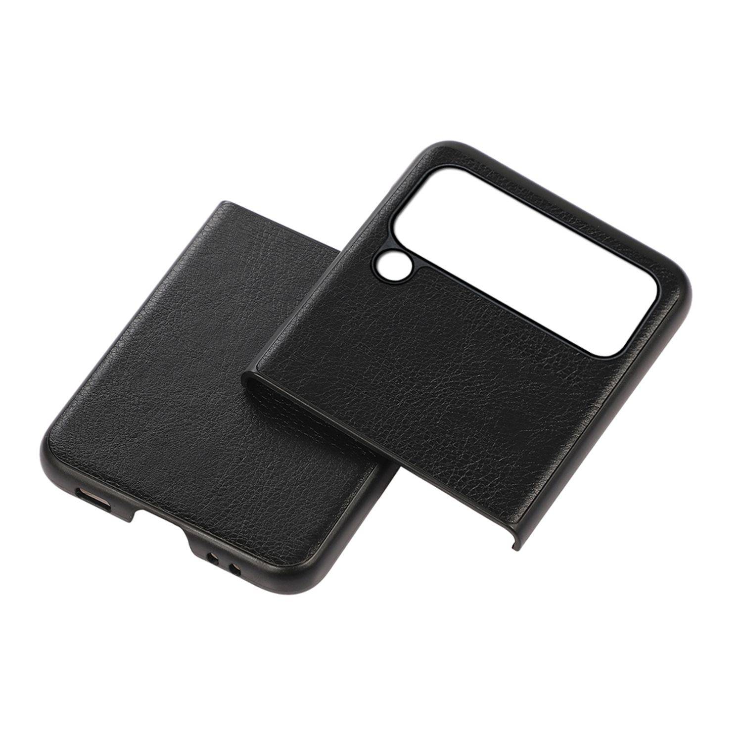Hülle kompatibel mit Samsung Galaxy Z Flip4 5G Kunststoff Soft Handyhülle - Handy Case Schwarz