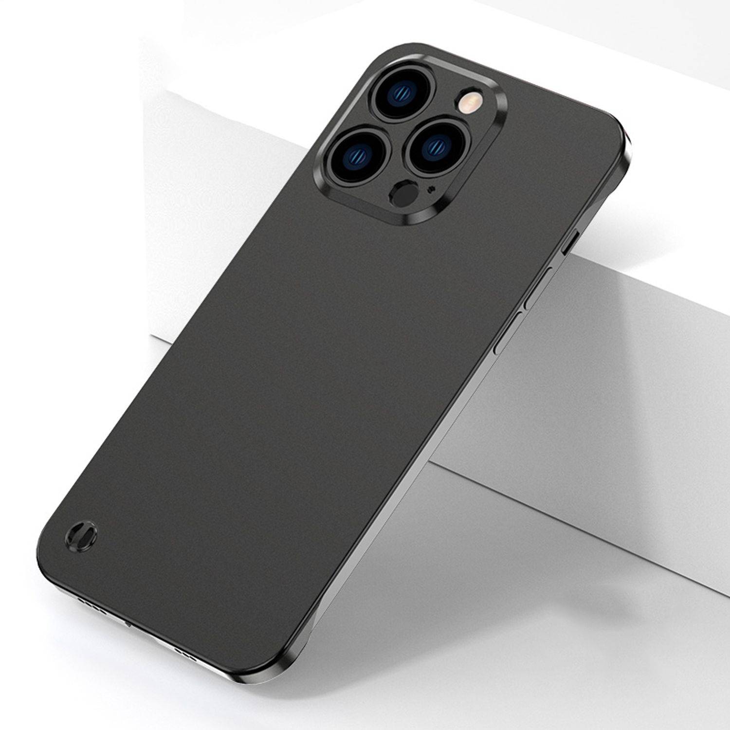 Hülle kompatibel mit Apple iPhone 12 Pro Max Kunststoff Soft Handyhülle - Handy Case Schwarz
