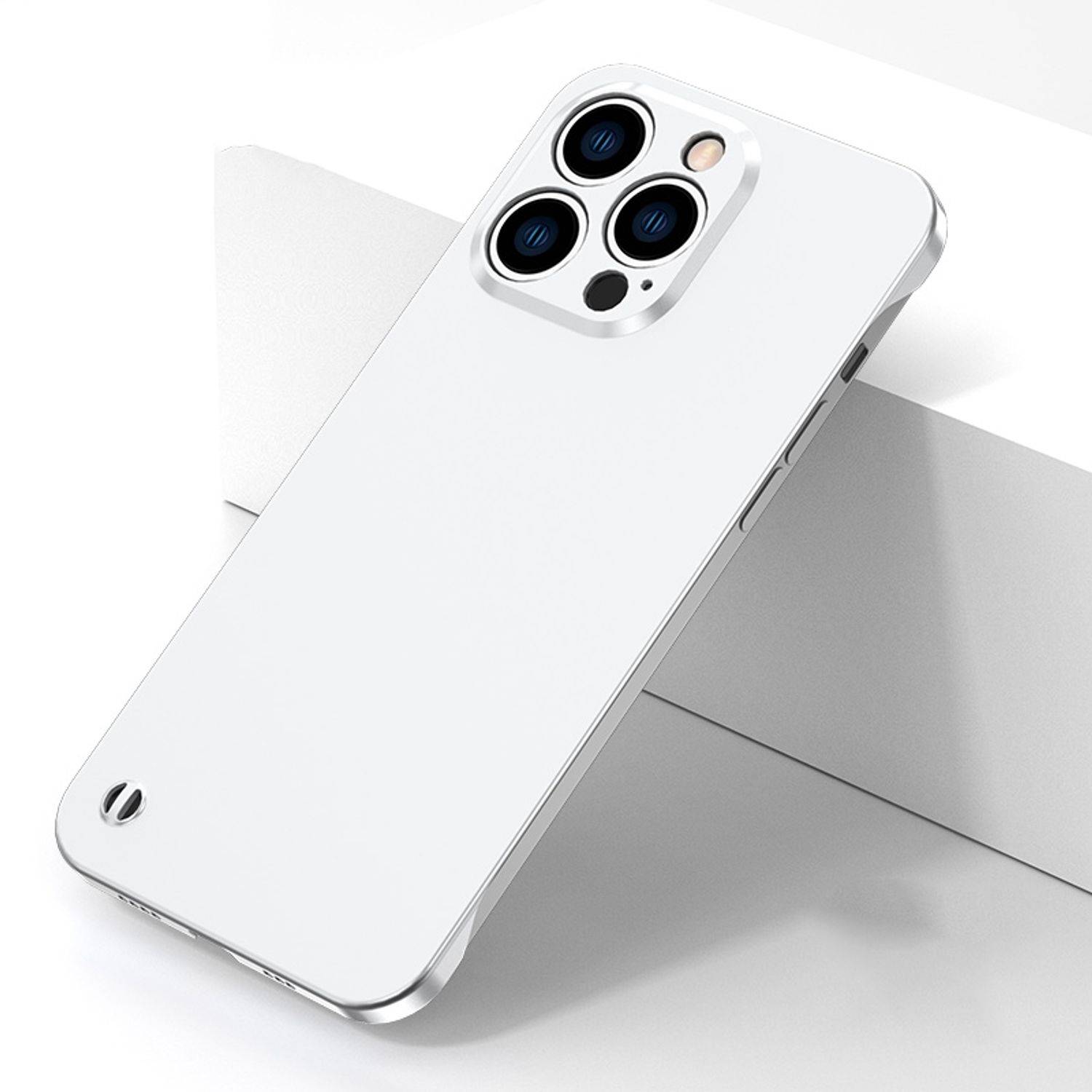 Hülle kompatibel mit Apple iPhone 13 Pro Max Kunststoff Soft Handyhülle - Handy Case Weiß