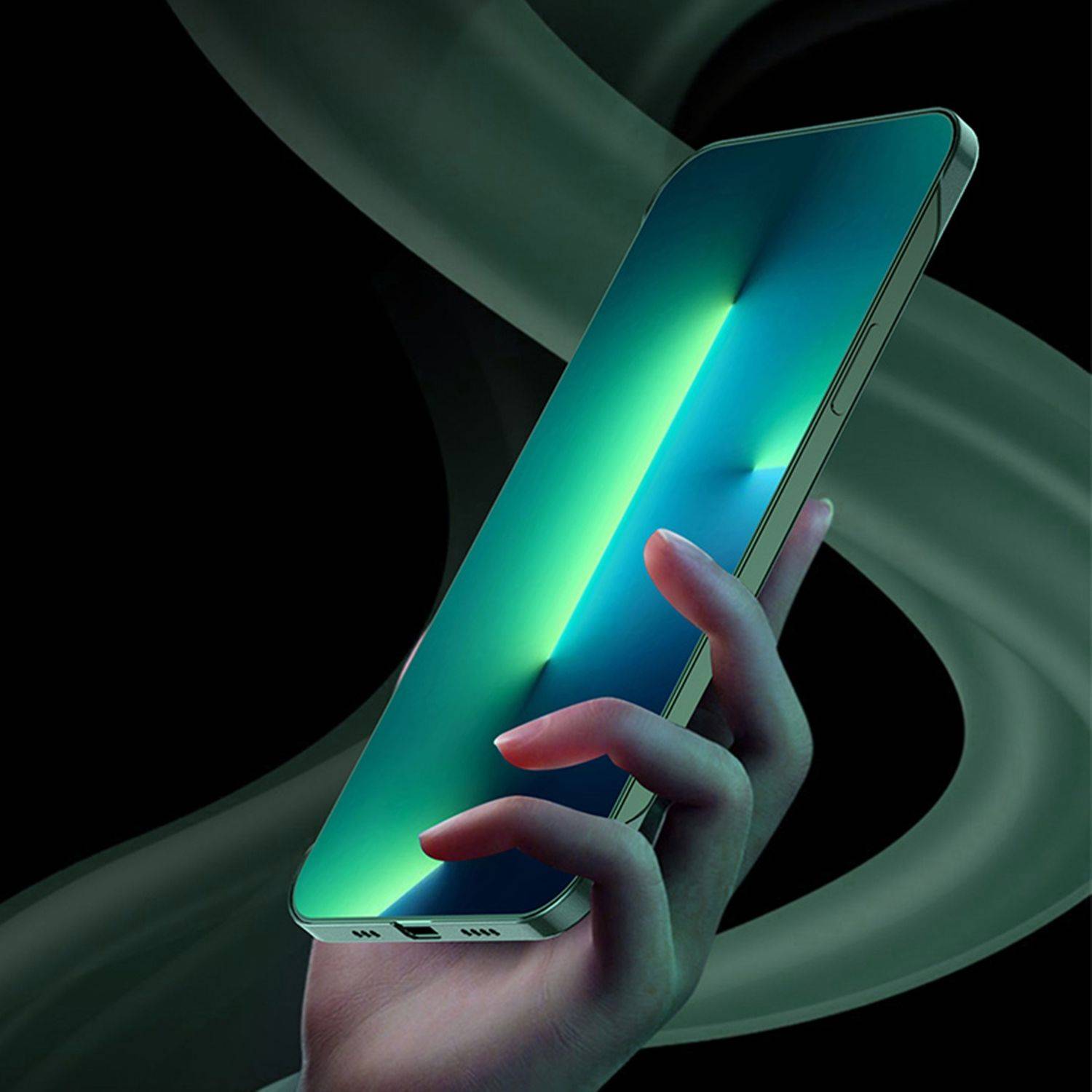 Hülle kompatibel mit Apple iPhone 13 Pro Max Kunststoff Soft Handyhülle - Handy Case Hellblau