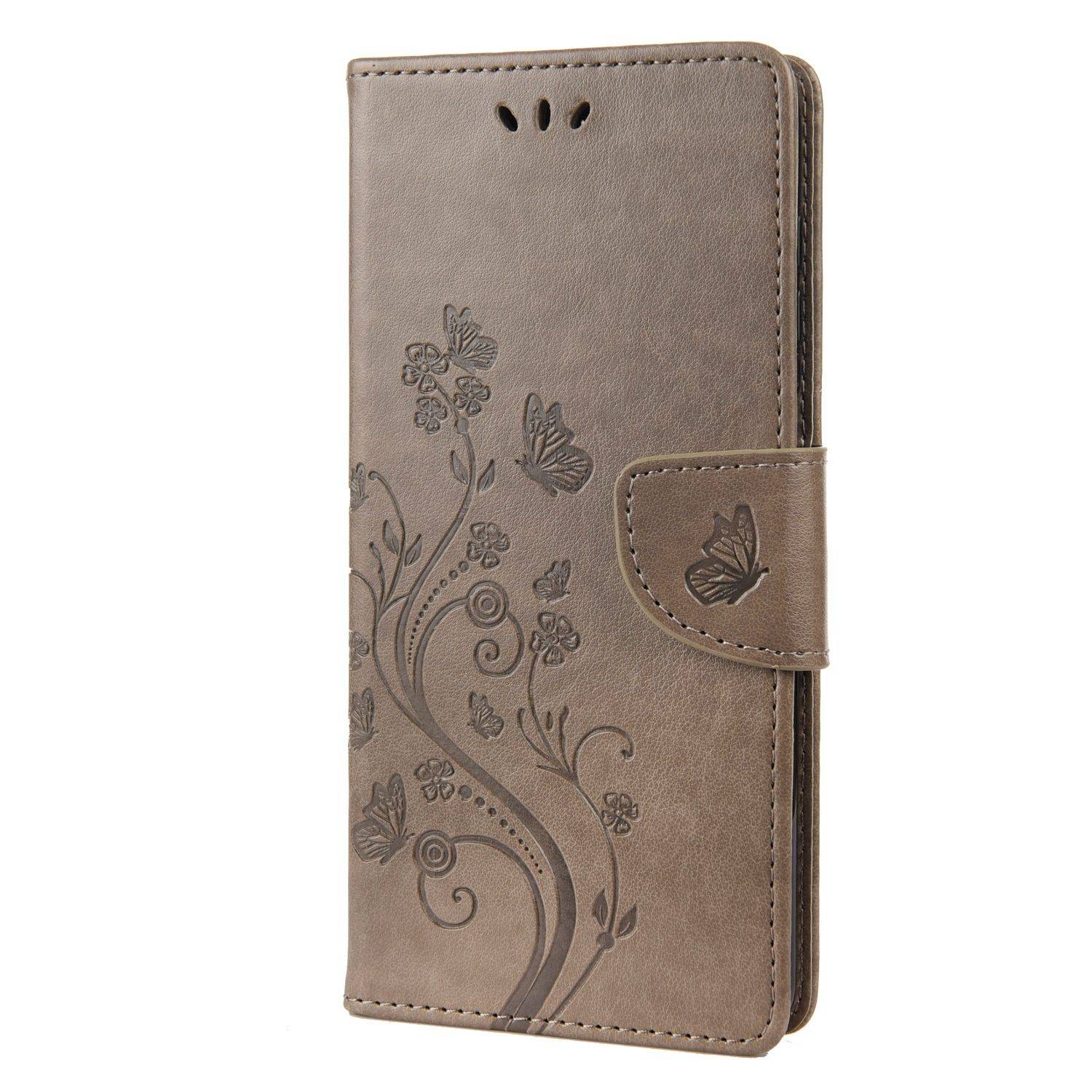 Hülle kompatibel mit Motorola Moto G22 Kunstleder Handyhülle - Handy Case Grau