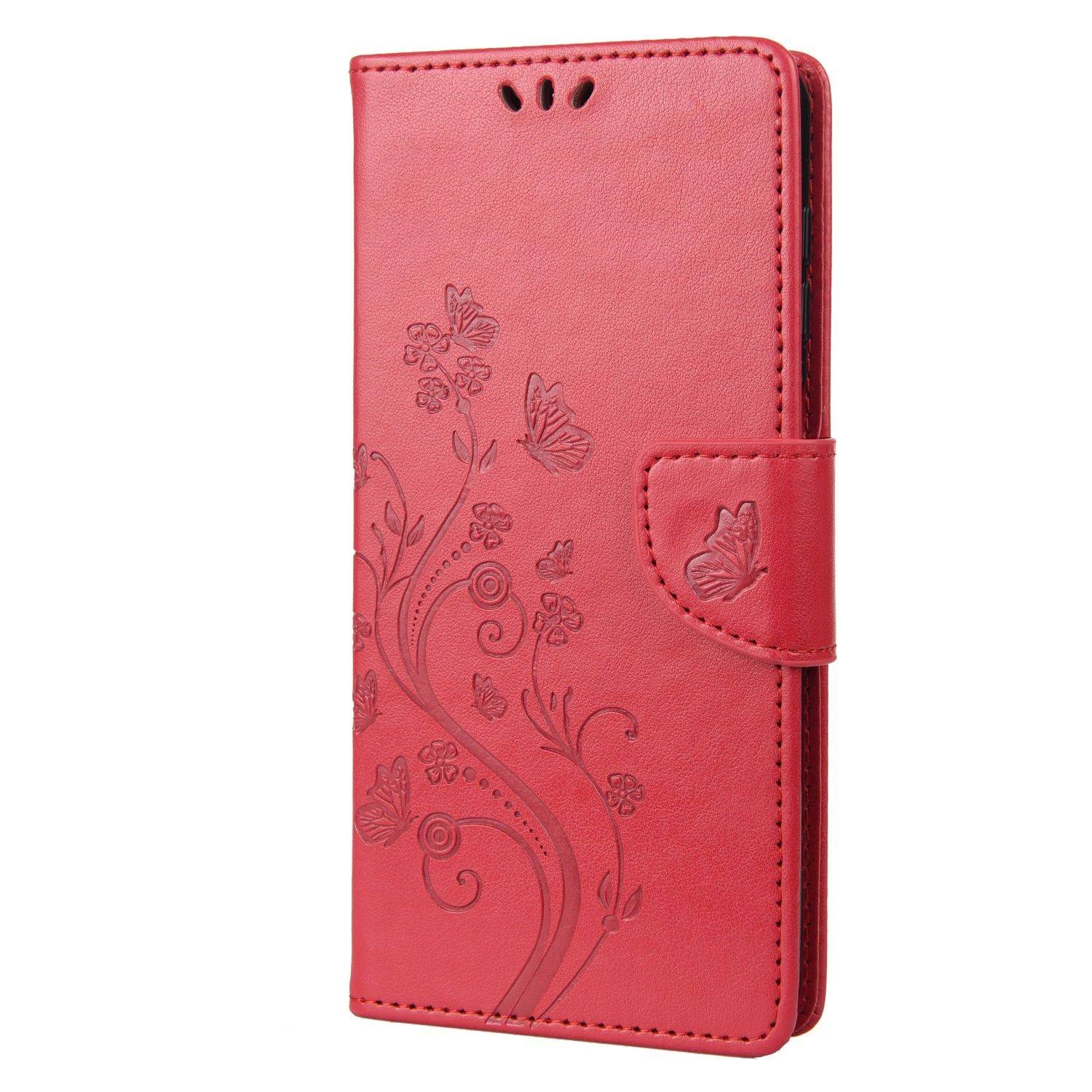 Hülle kompatibel mit Motorola Moto G22 Kunstleder Handyhülle - Handy Case Rot