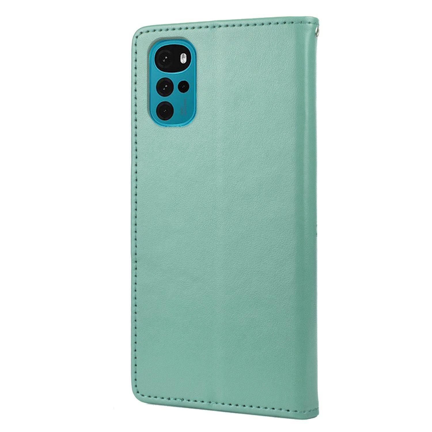 Hülle kompatibel mit Motorola Moto G22 Kunstleder Handyhülle - Handy Case Grün