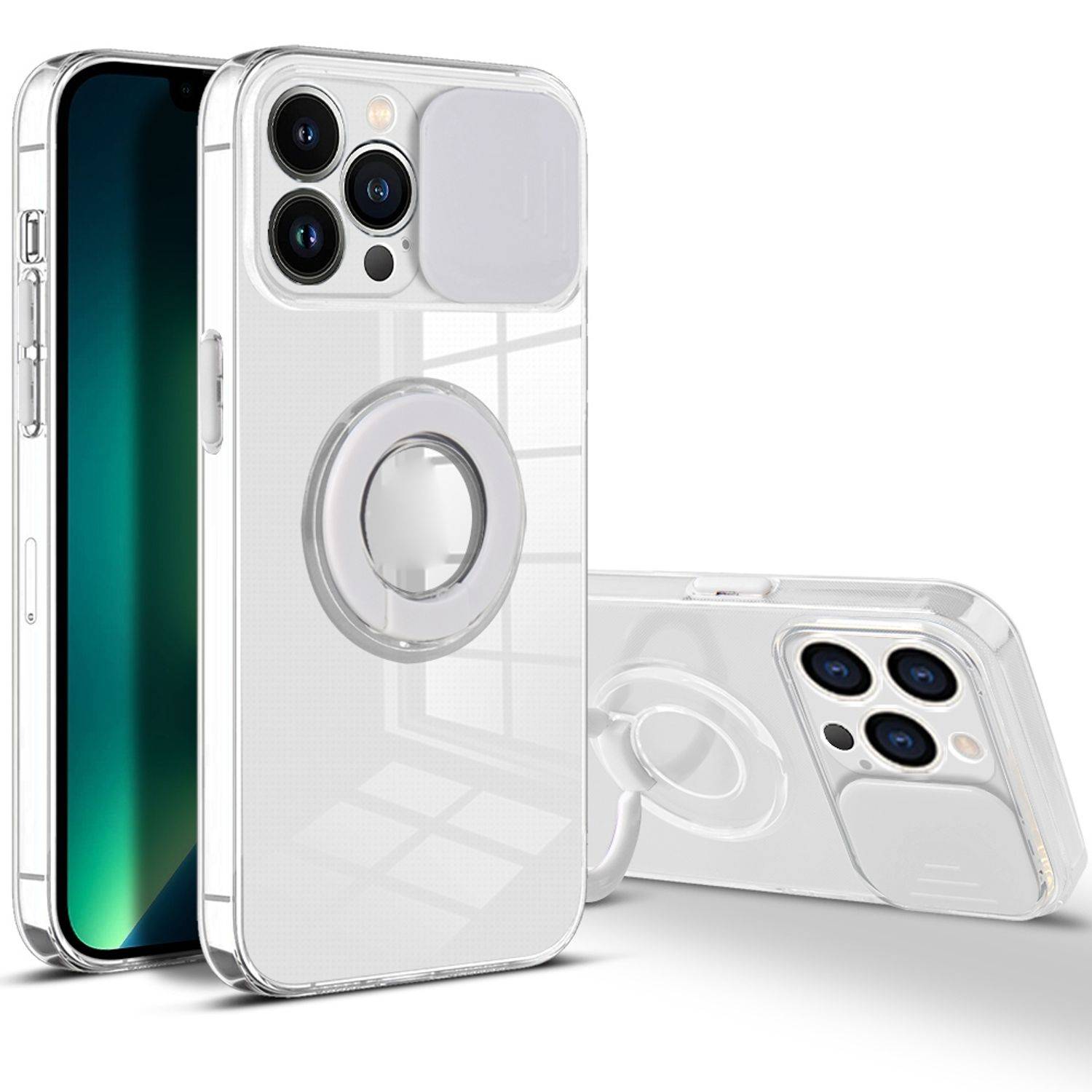 Hülle kompatibel mit Apple iPhone 13 Pro Max Kunststoff Soft Handyhülle - Handy Case Weiß