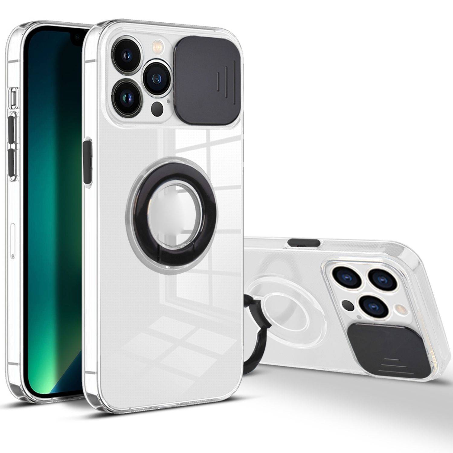 Hülle kompatibel mit Apple iPhone 13 Pro Max Kunststoff Soft Handyhülle - Handy Case Schwarz
