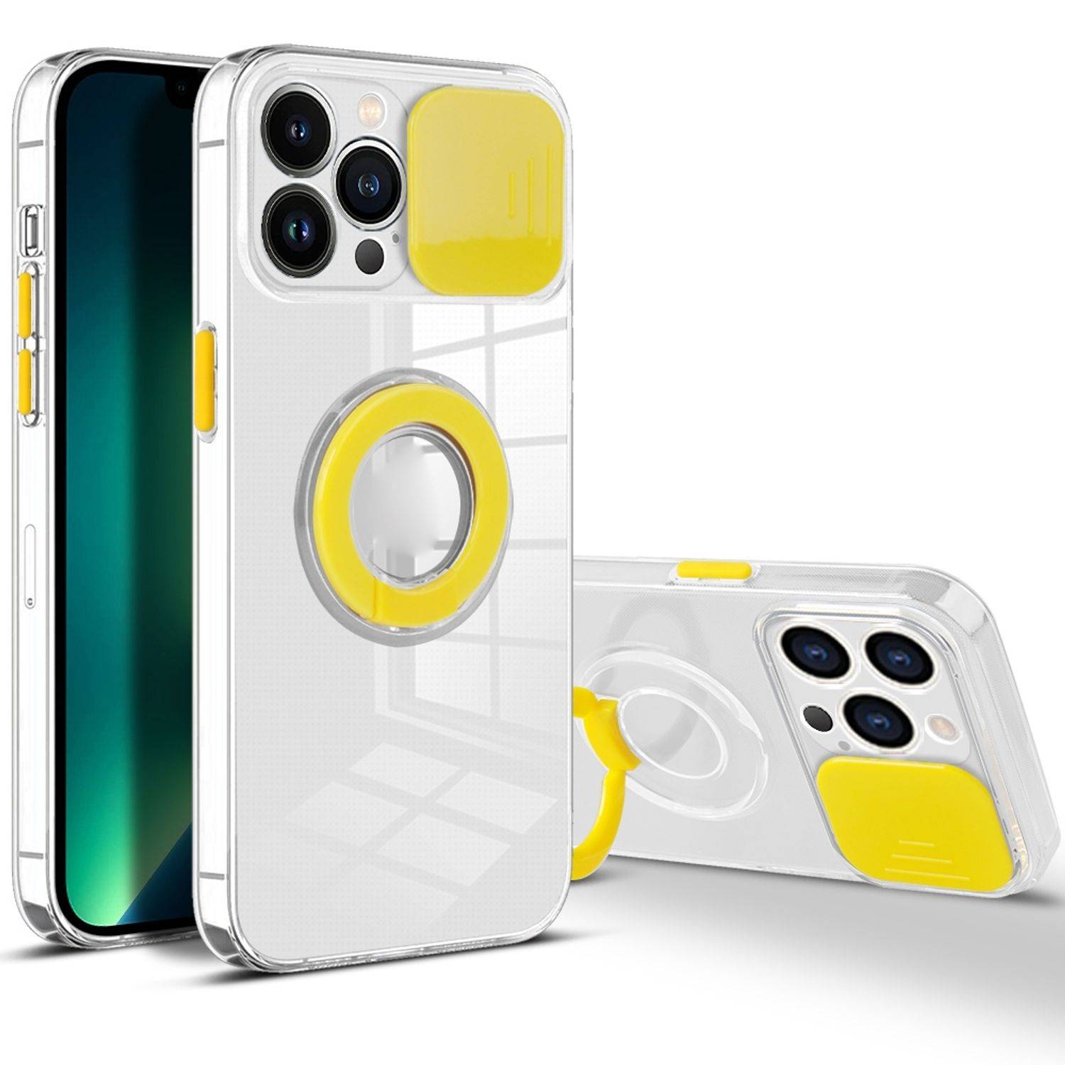 Hülle kompatibel mit Apple iPhone 13 Pro Max Kunststoff Soft Handyhülle - Handy Case Gelb