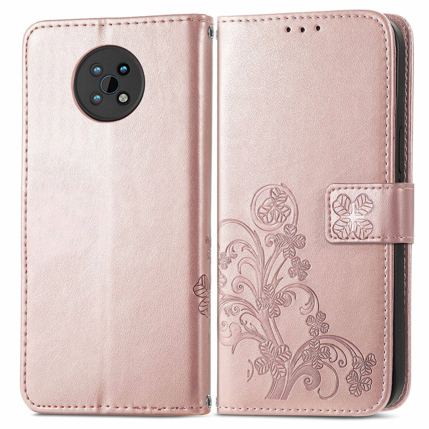 Hülle kompatibel mit Nokia G50 Kunstleder Handyhülle - Handy Case Rose Gold