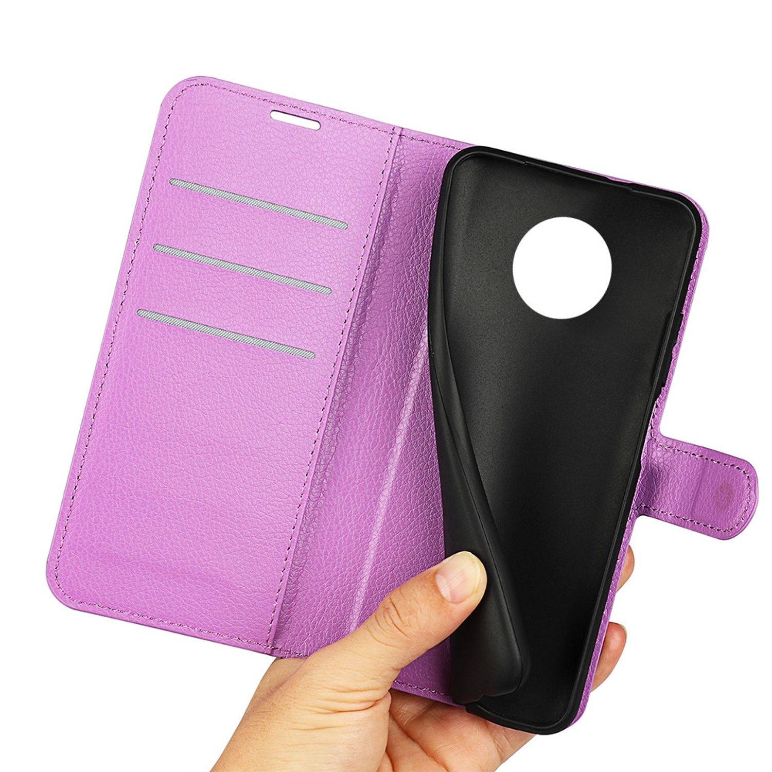 Hülle kompatibel mit Nokia G50 Kunstleder Handyhülle - Handy Case Violett