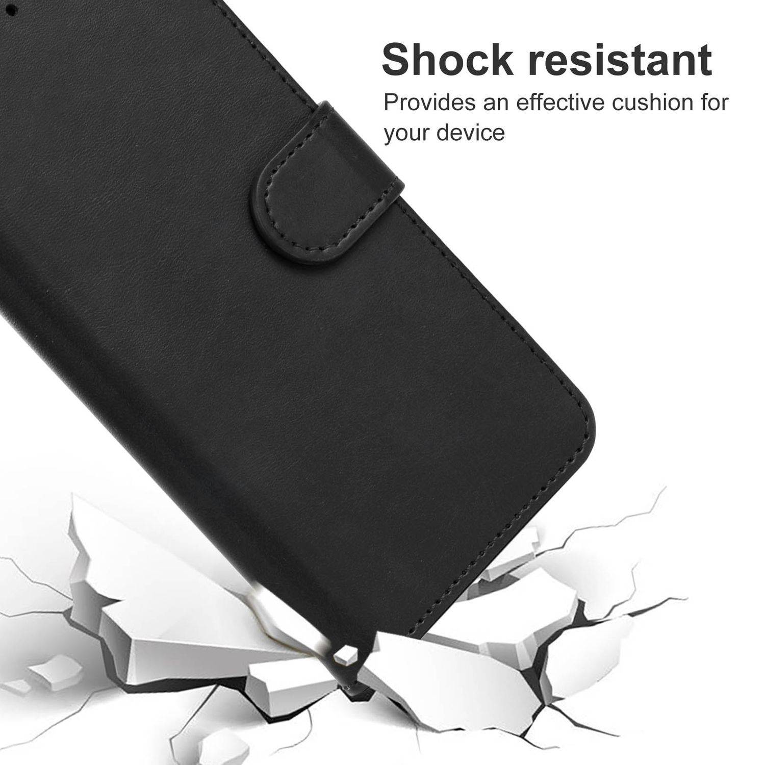 Hülle kompatibel mit Xiaomi Redmi 10A / Redmi 9C Kunstleder Handyhülle - Handy Case Schwarz