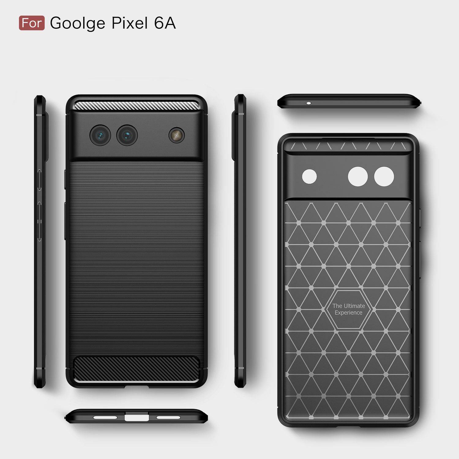 Hülle kompatibel mit Google Pixel 6A Kunststoff Soft Handyhülle - Handy Case Schwarz