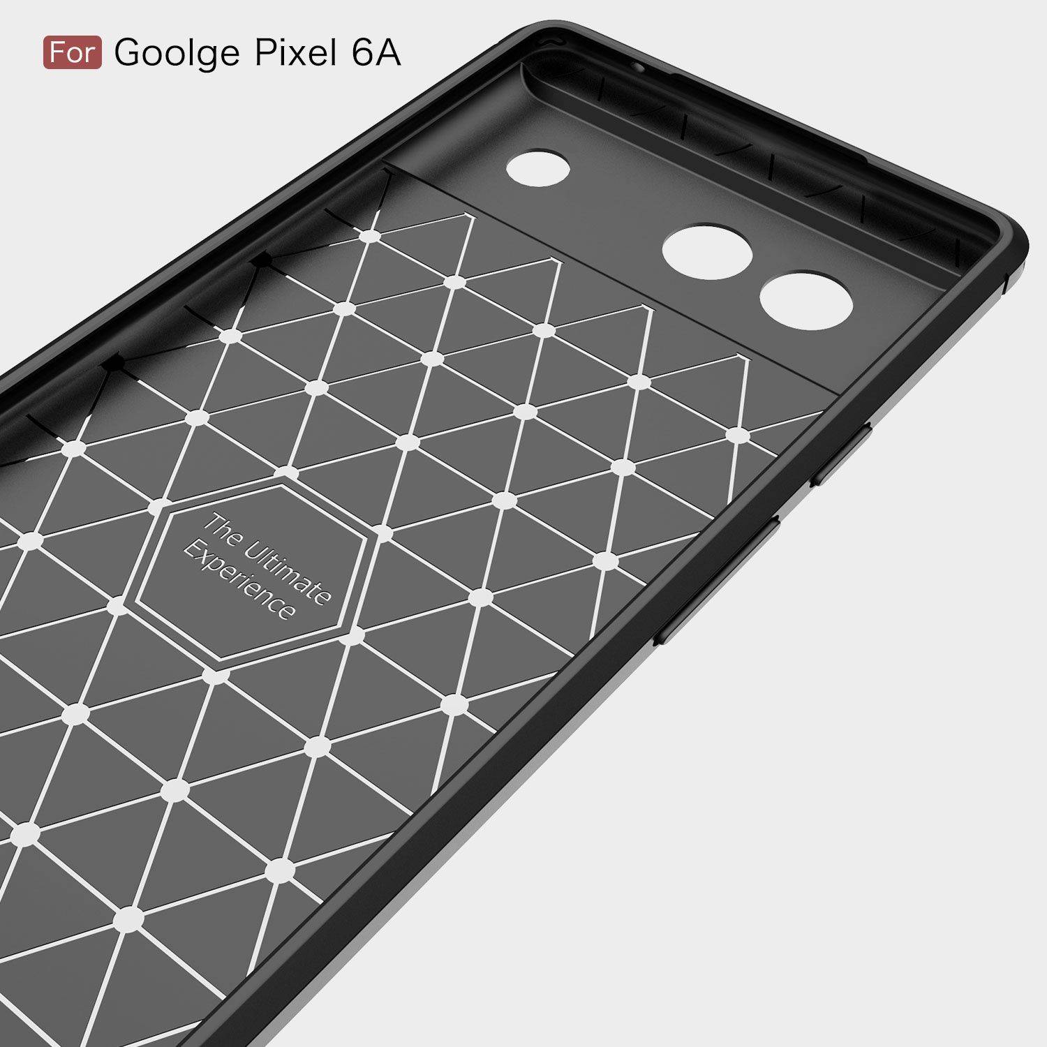 Hülle kompatibel mit Google Pixel 6A Kunststoff Soft Handyhülle - Handy Case Schwarz