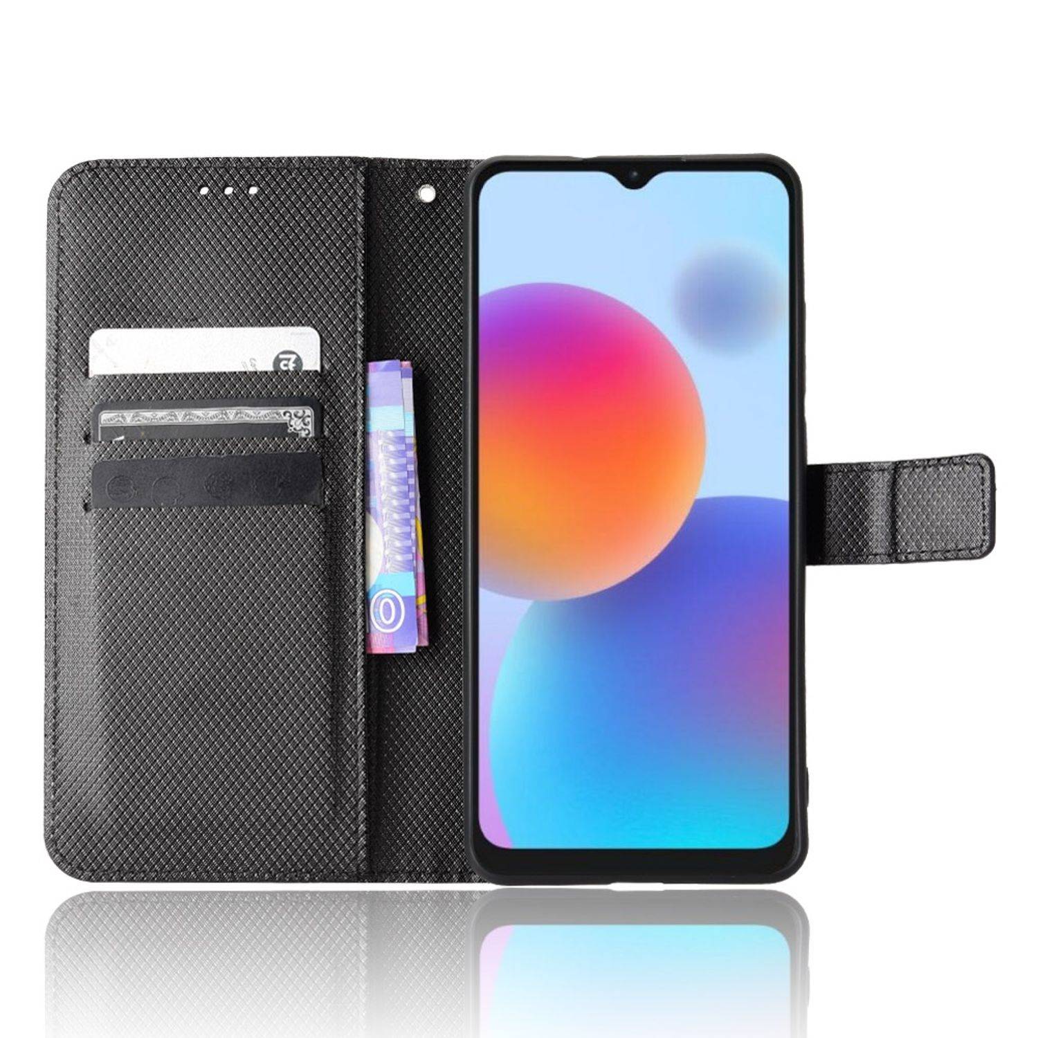Hülle kompatibel mit ZTE Blade A52 Kunstleder Handyhülle - Handy Case Schwarz
