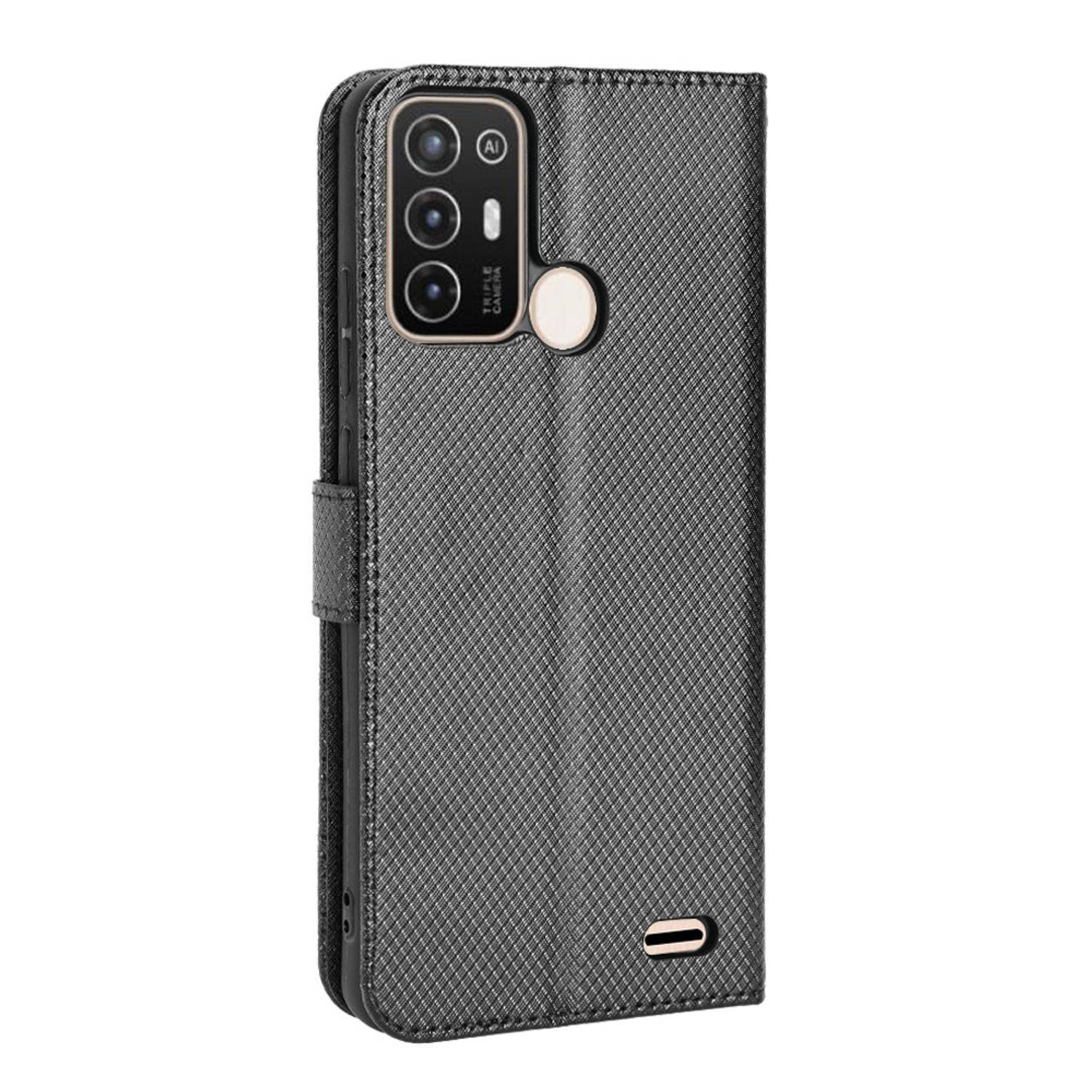 Hülle kompatibel mit ZTE Blade A52 Kunstleder Handyhülle - Handy Case Schwarz