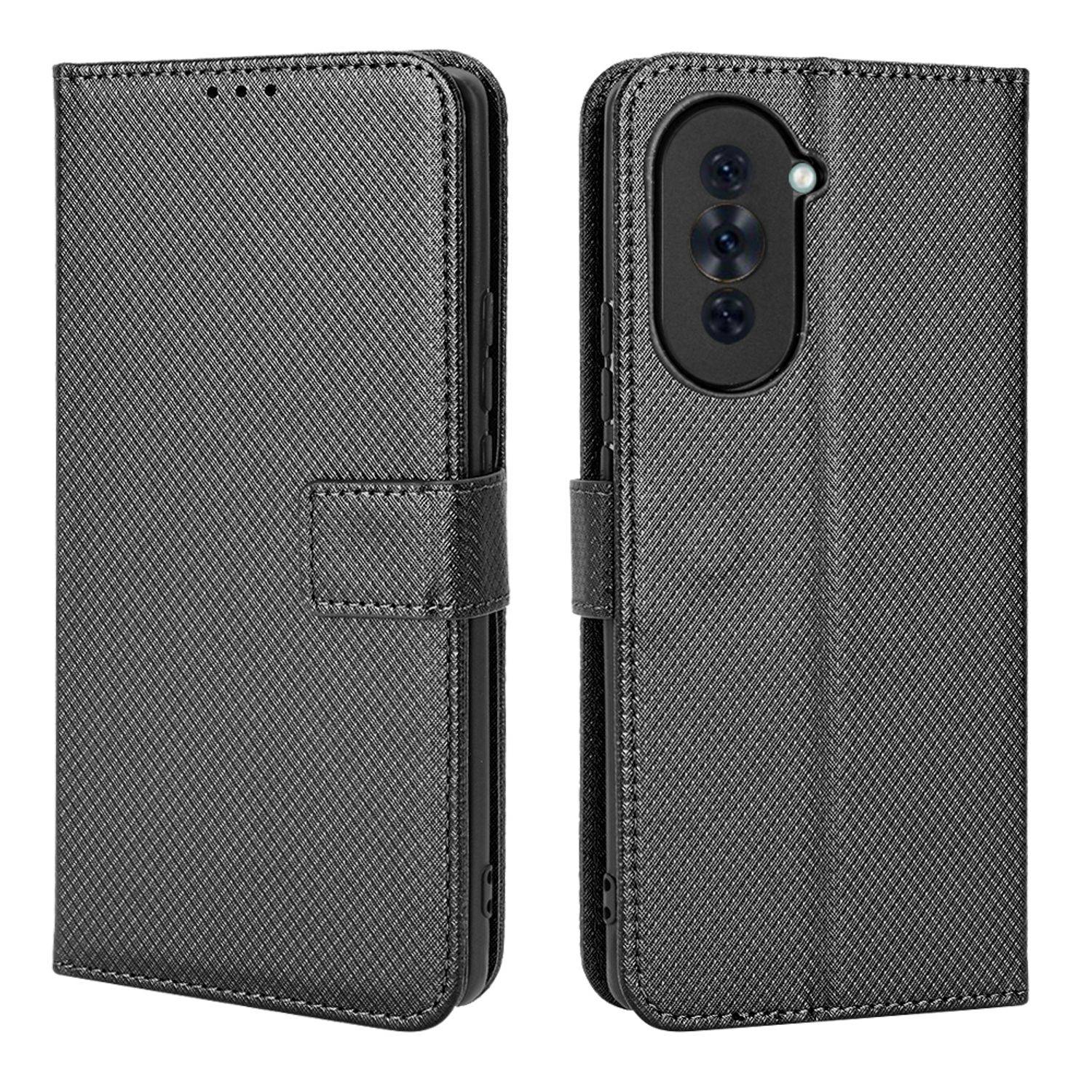 Hülle kompatibel mit Huawei nova 10 Pro Kunstleder Handyhülle - Handy Case Schwarz