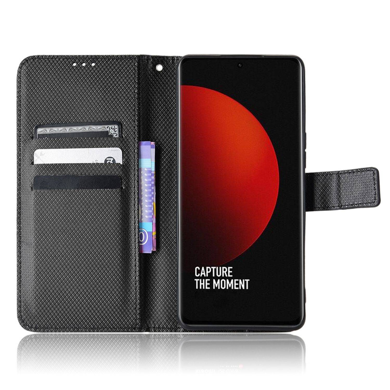 Hülle kompatibel mit Xiaomi 12S Ultra Kunstleder Handyhülle - Handy Case Schwarz