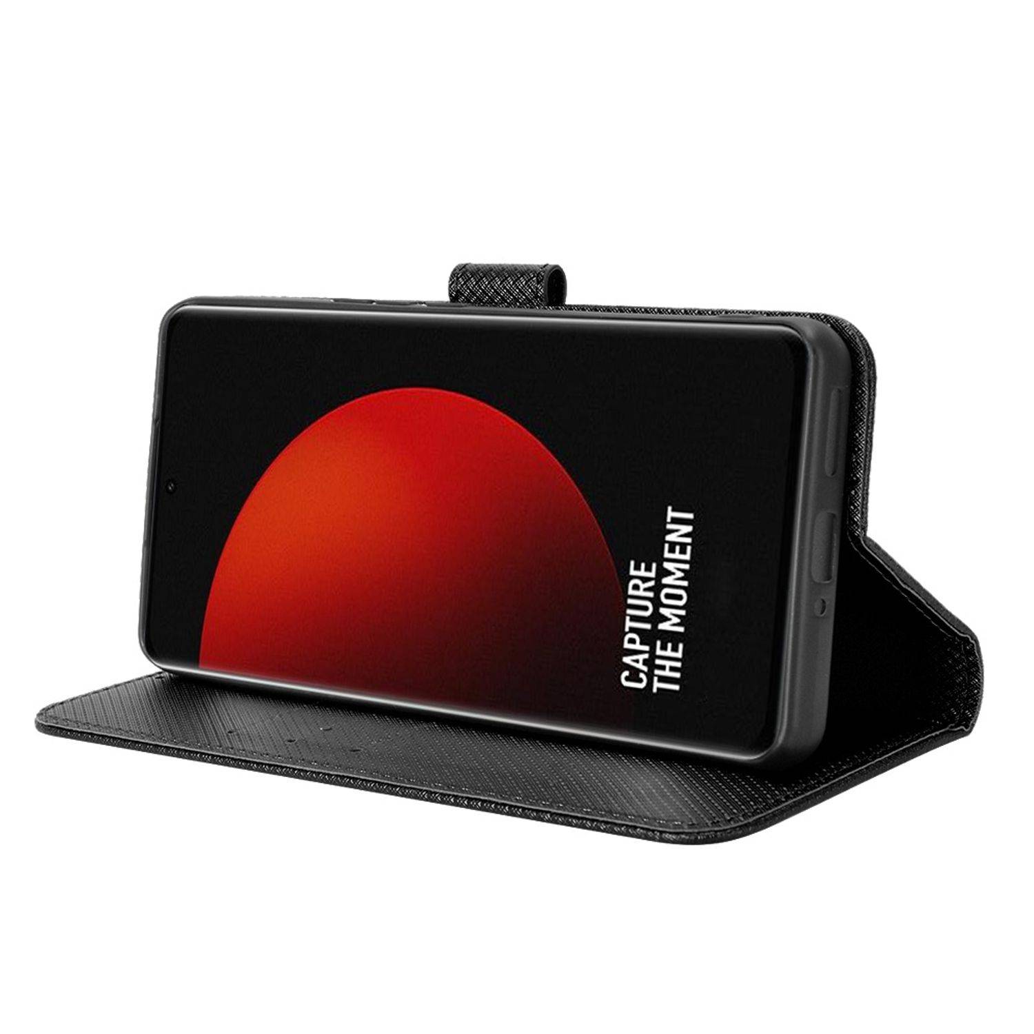 Hülle kompatibel mit Xiaomi 12S Ultra Kunstleder Handyhülle - Handy Case Schwarz