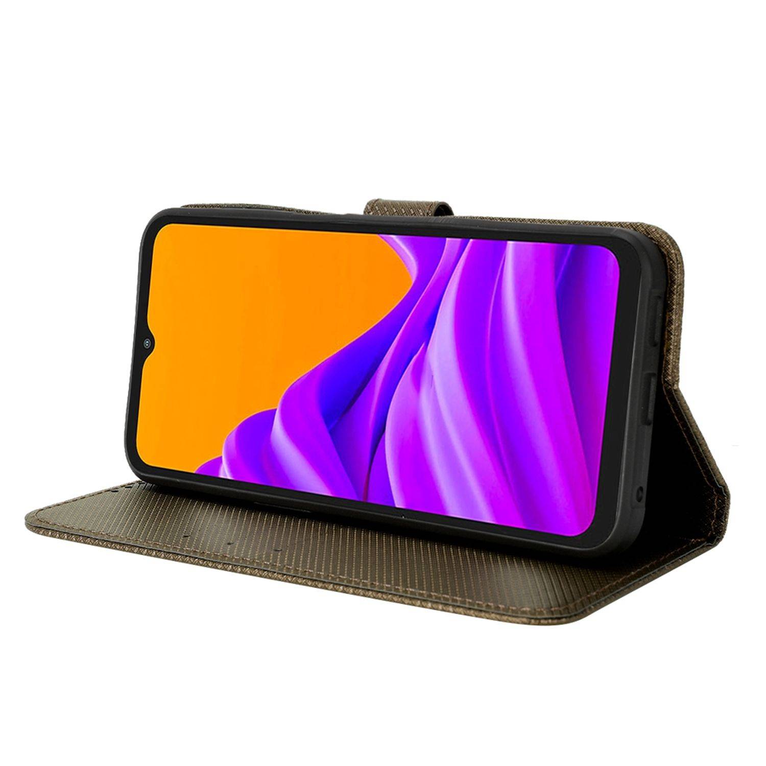 Hülle kompatibel mit Samsung Galaxy Xcover 6 Pro Kunstleder Handyhülle - Handy Case Braun