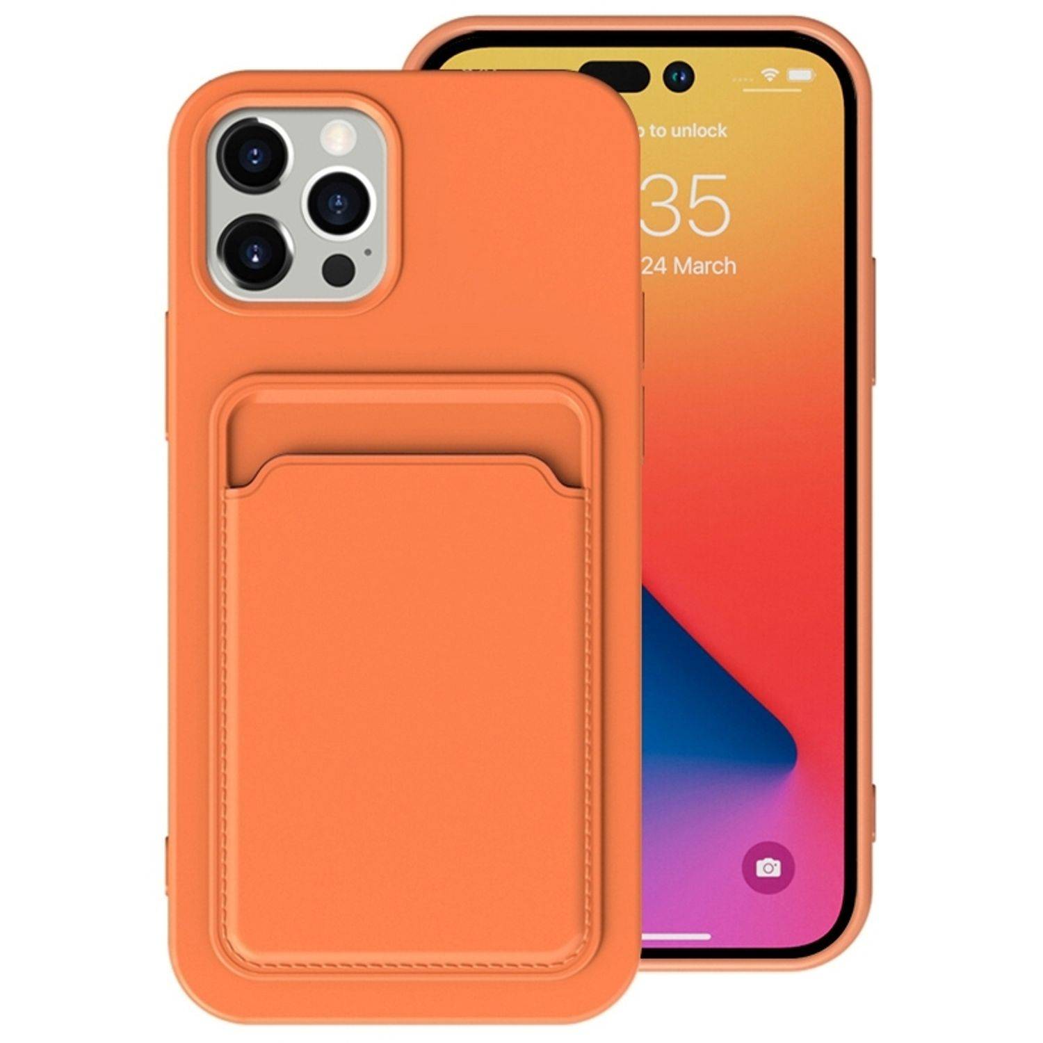 Hülle kompatibel mit Apple iPhone 14 Pro Kunststoff Soft Handyhülle - Handy Case Orange