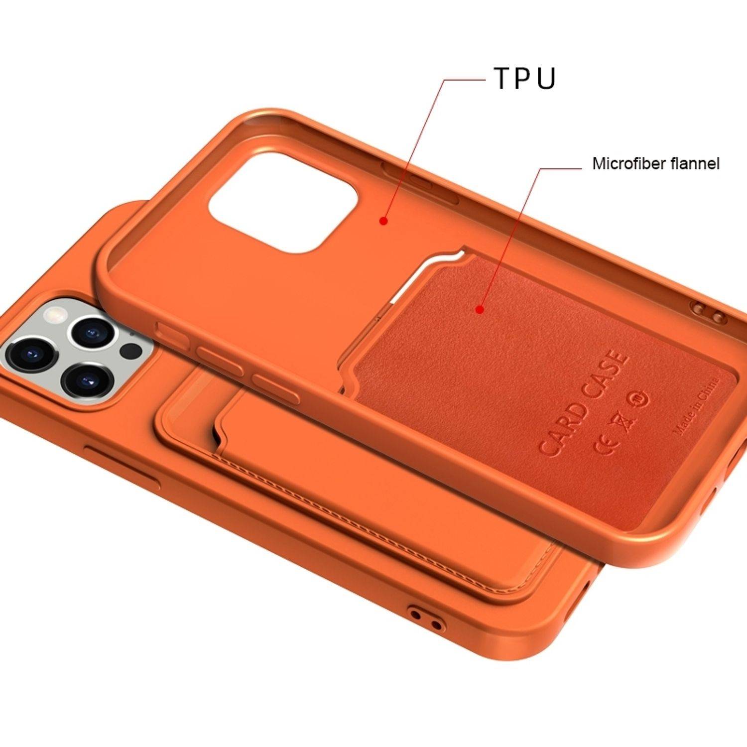 Hülle kompatibel mit Apple iPhone 14 Pro Kunststoff Soft Handyhülle - Handy Case Orange